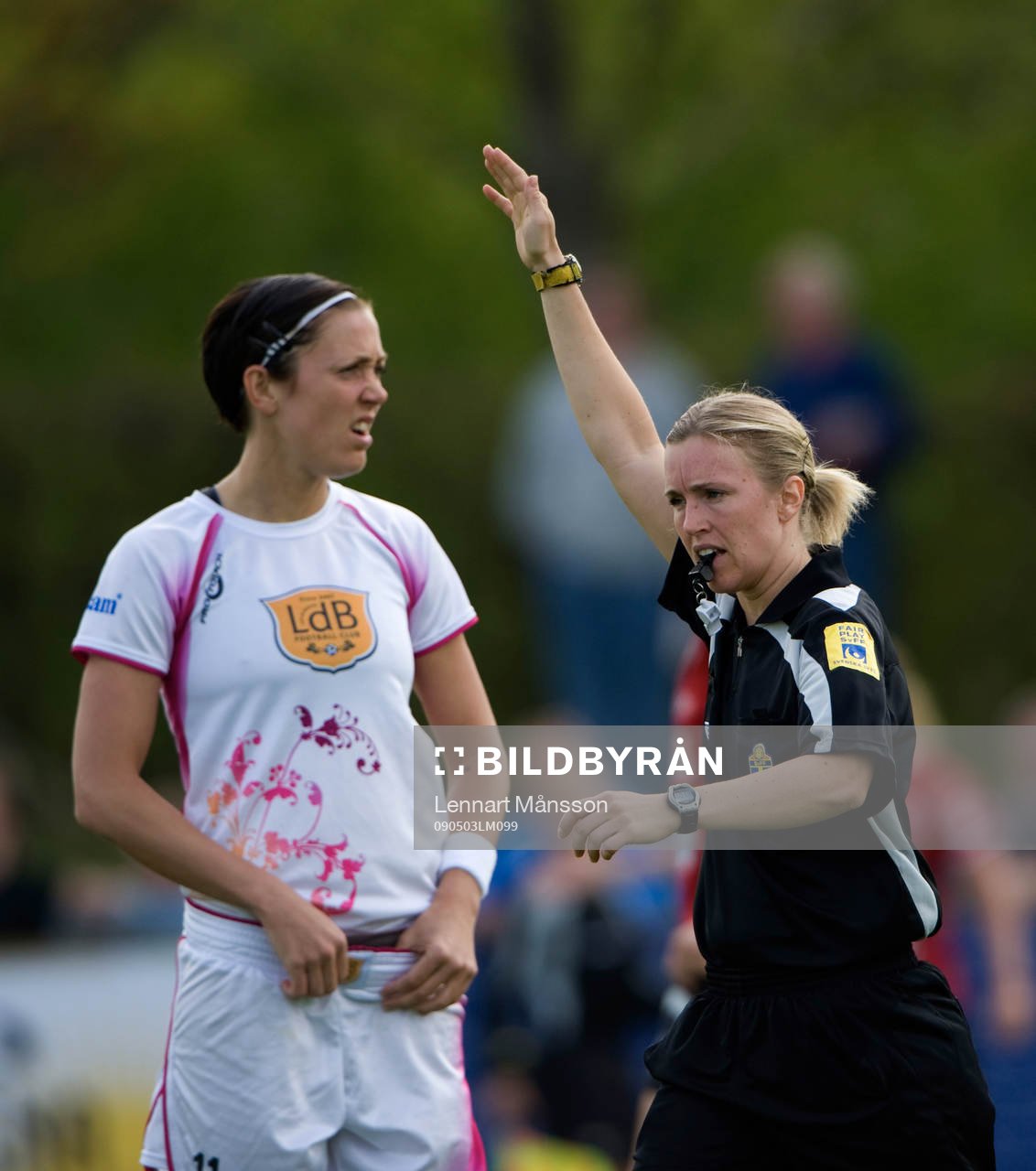 Therese Sjögran, LdB Malmö och Sara Persson, domare