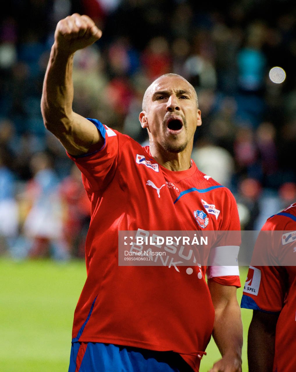 Henrik Larsson,  jubel efter segern.