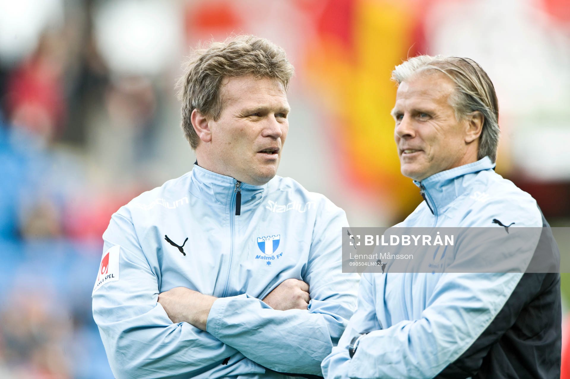 Leif Engqvist, assisterande tränare, och Roland Nilsson,