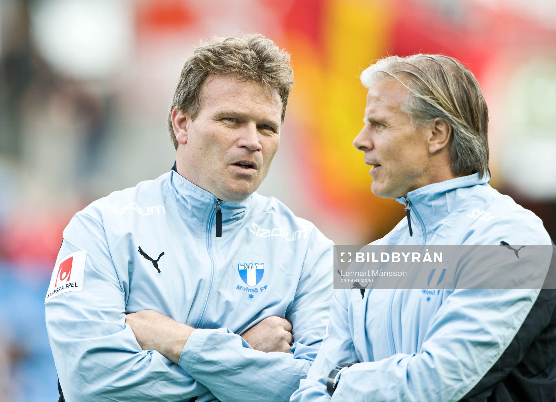 Leif Engqvist, assisterande tränare, och Roland Nilsson,