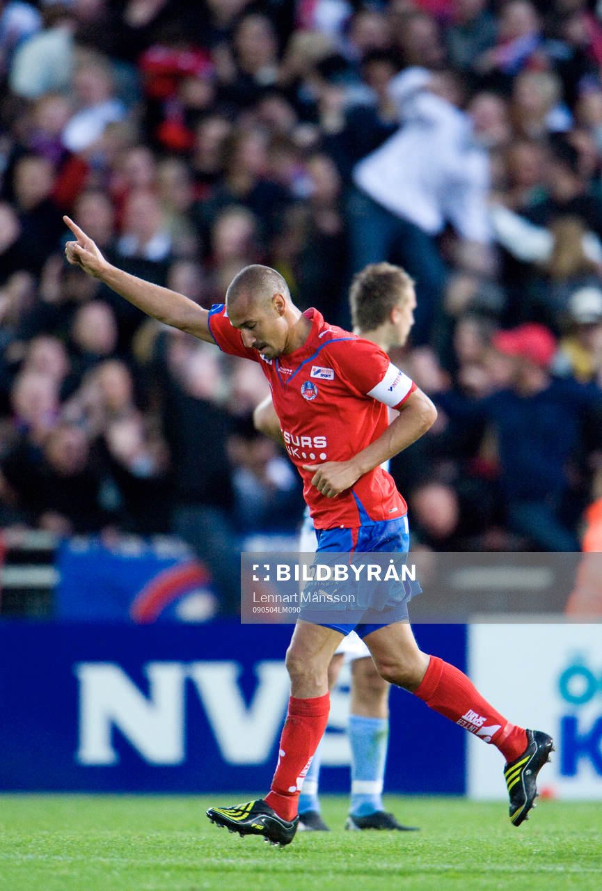 1-0, Henrik Larsson, Helsingborg, jubel