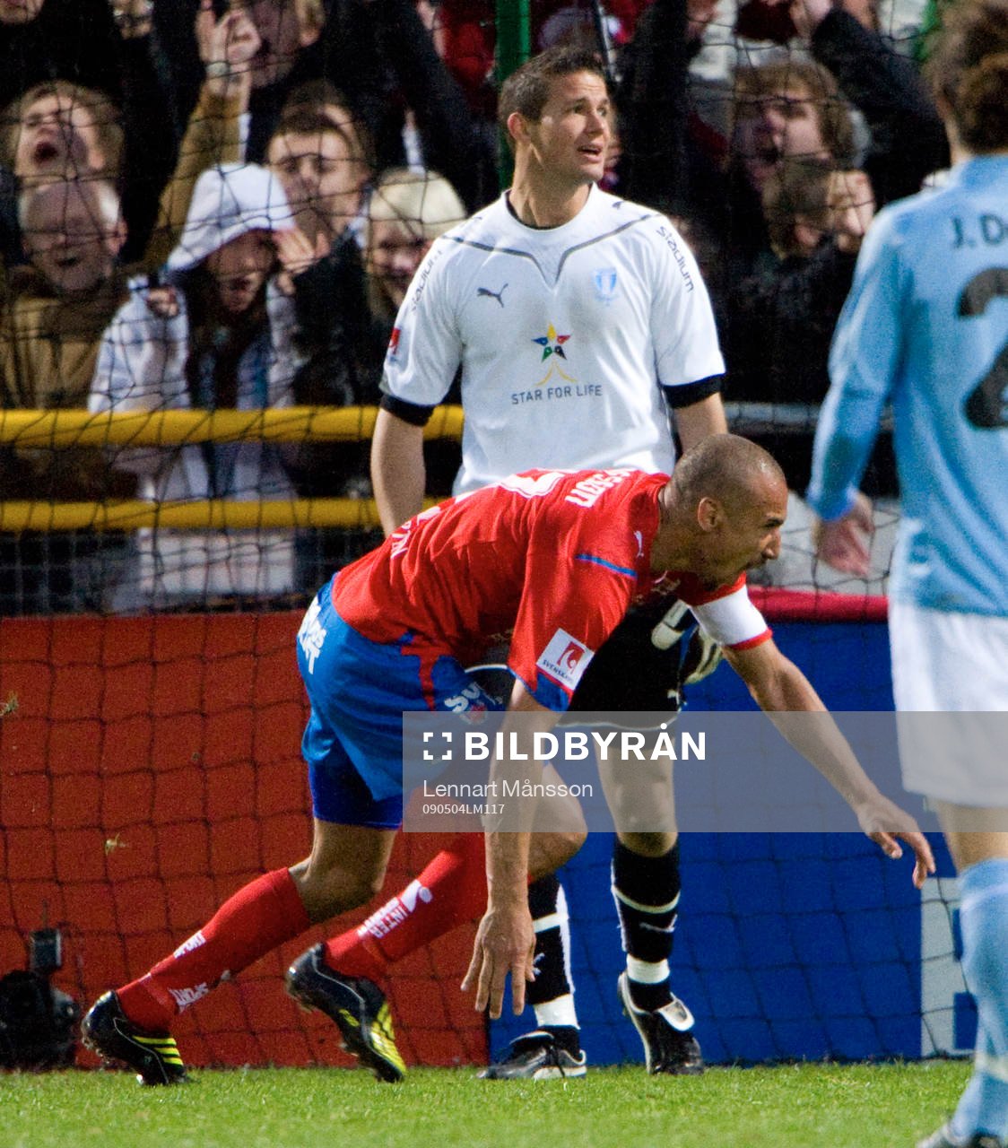 1-0, Henrik Larsson, Helsingborg, jubel. Jonas Sandqvist,