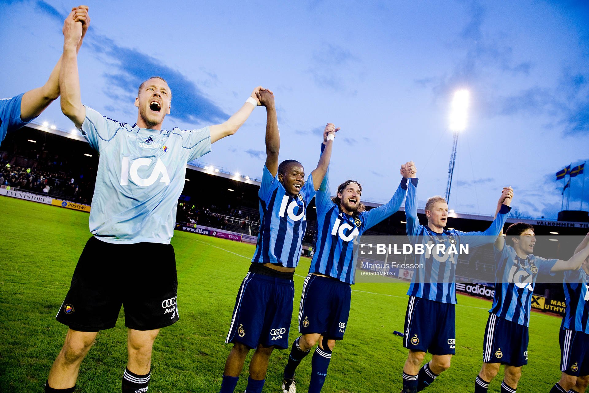 Oskar Wahlström, målvakt Boyd Mwila, Jan Tauer och Toni