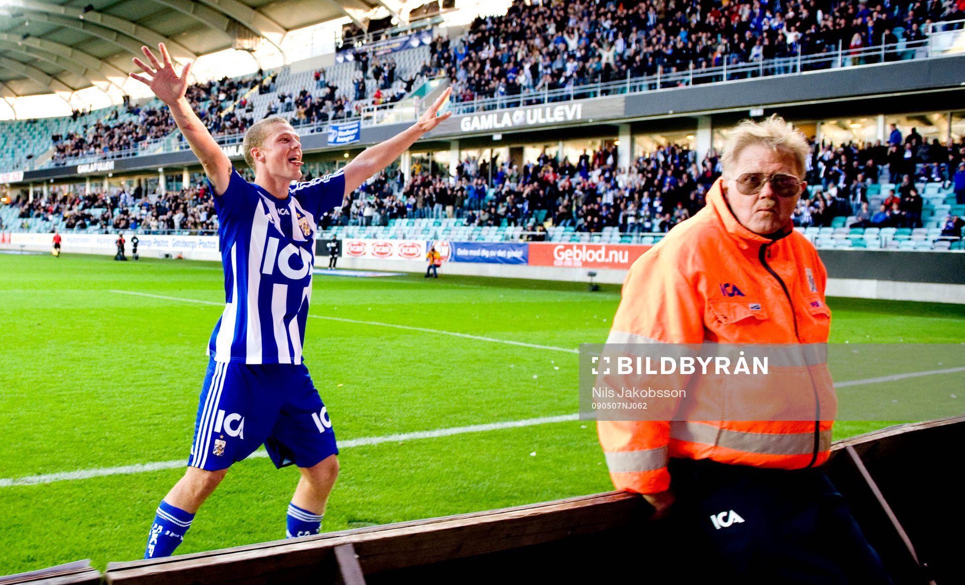 Ragnar Sigurdsson, IFK Göteborg, jubel, en publikvärd är
