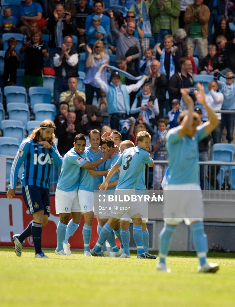 Labinot Harbuzi, Malmö gjorde 1-0. Jubel