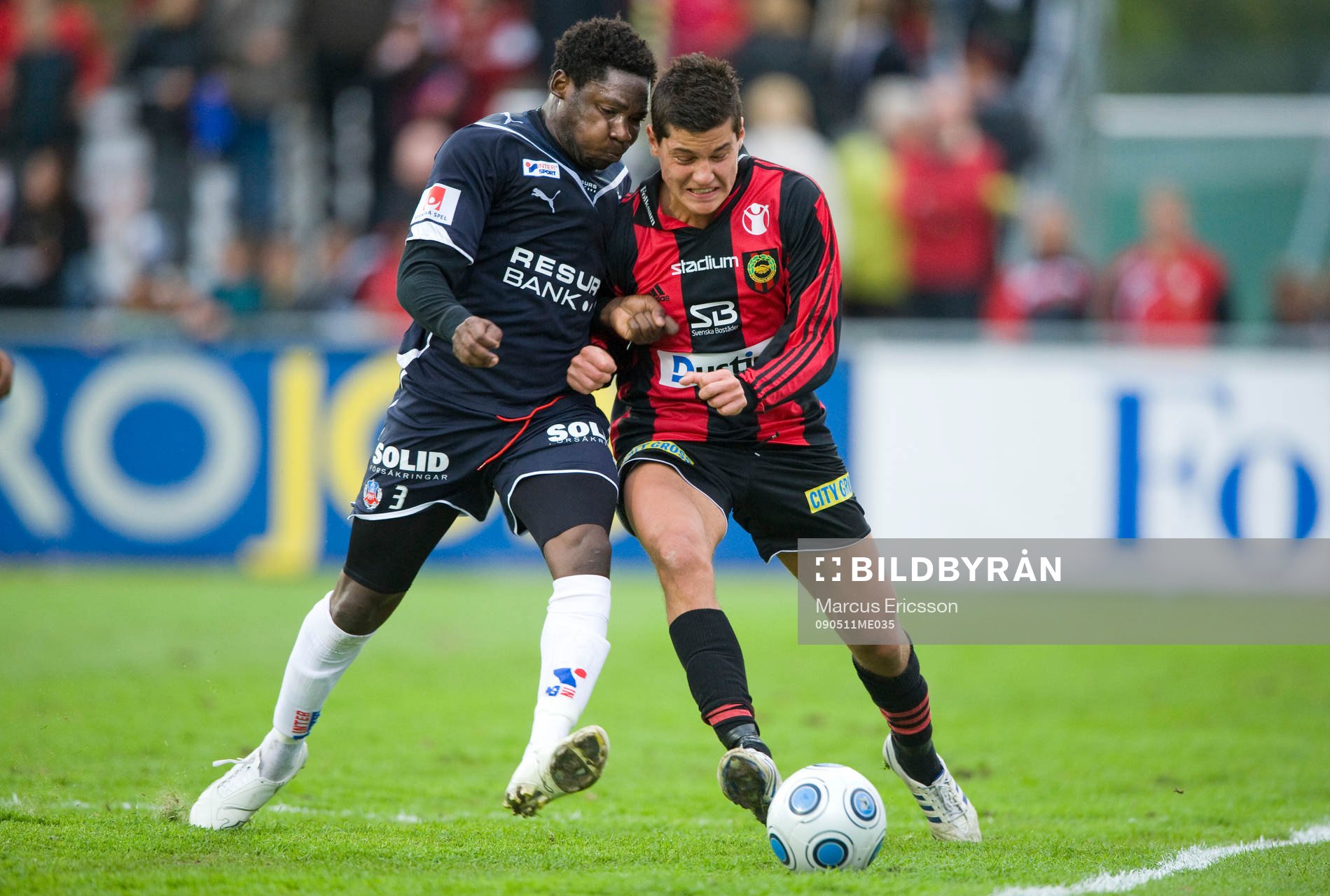 Adama Tambura, Helsingborg och Mauricio Albornoz,