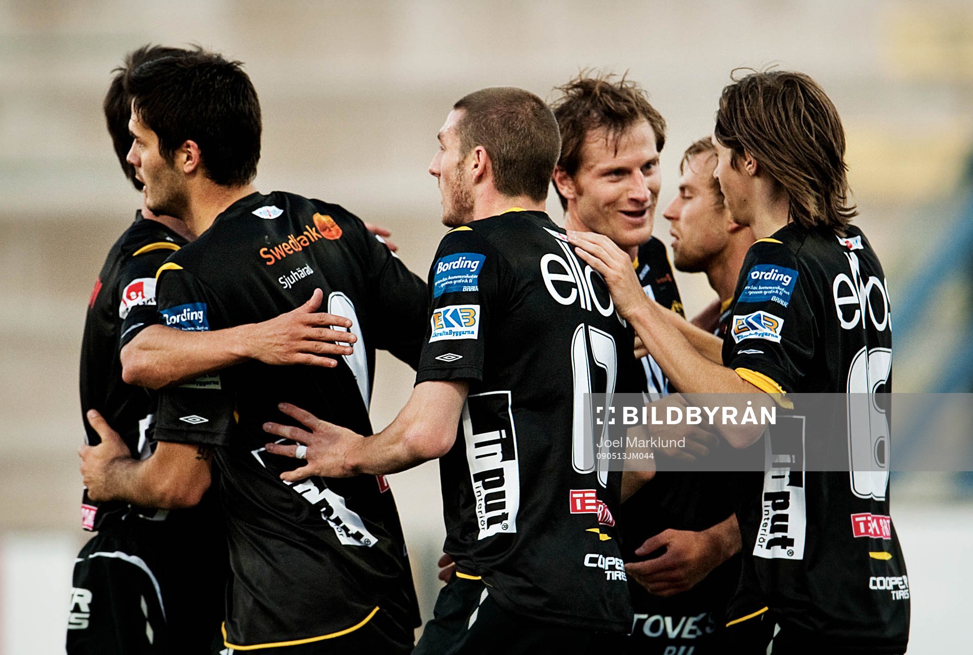  Jubel bland Elfsborg-spelarna efter 0-1.