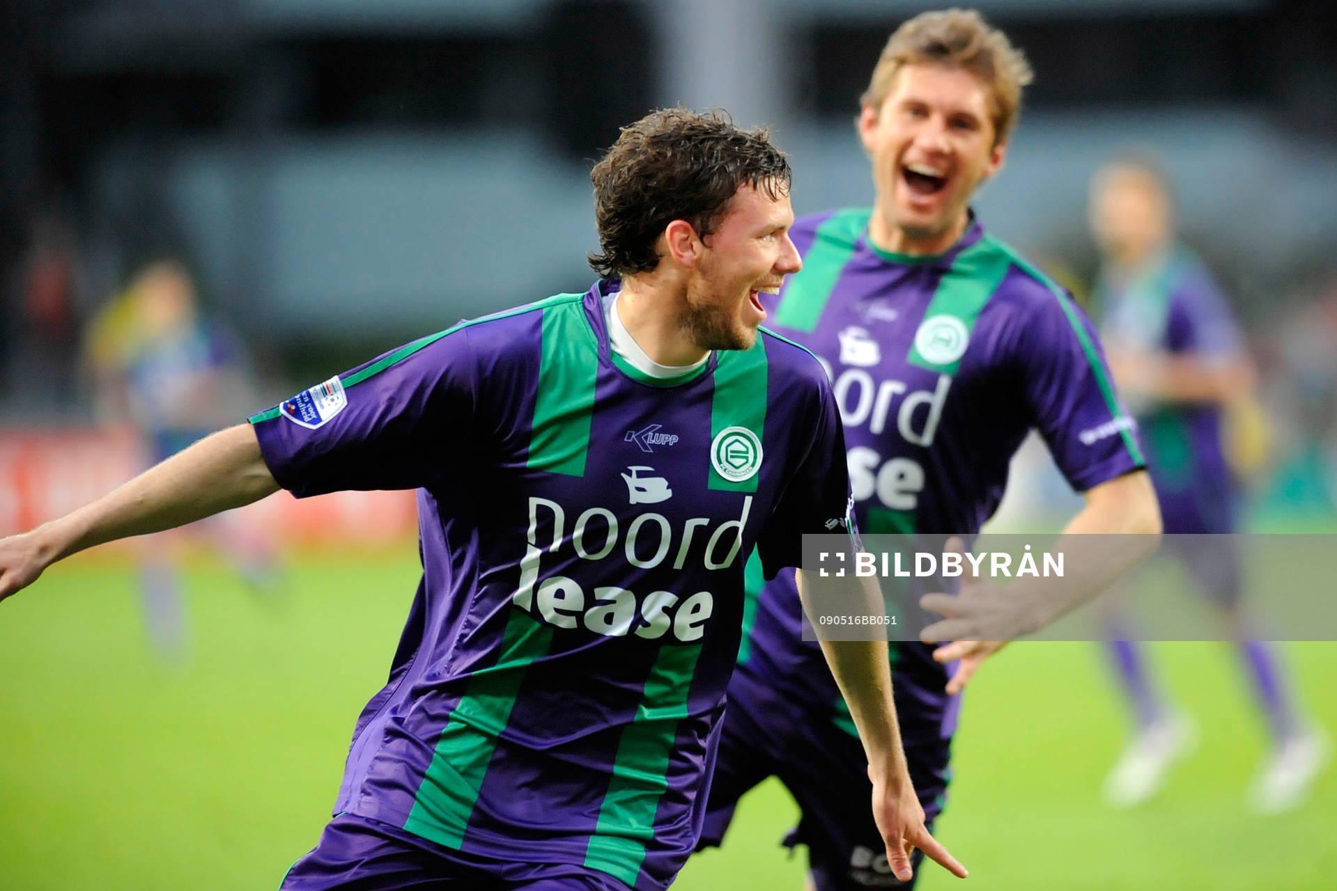 Marcus Berg och Evgeniy Levchenko,Groningen, jubel