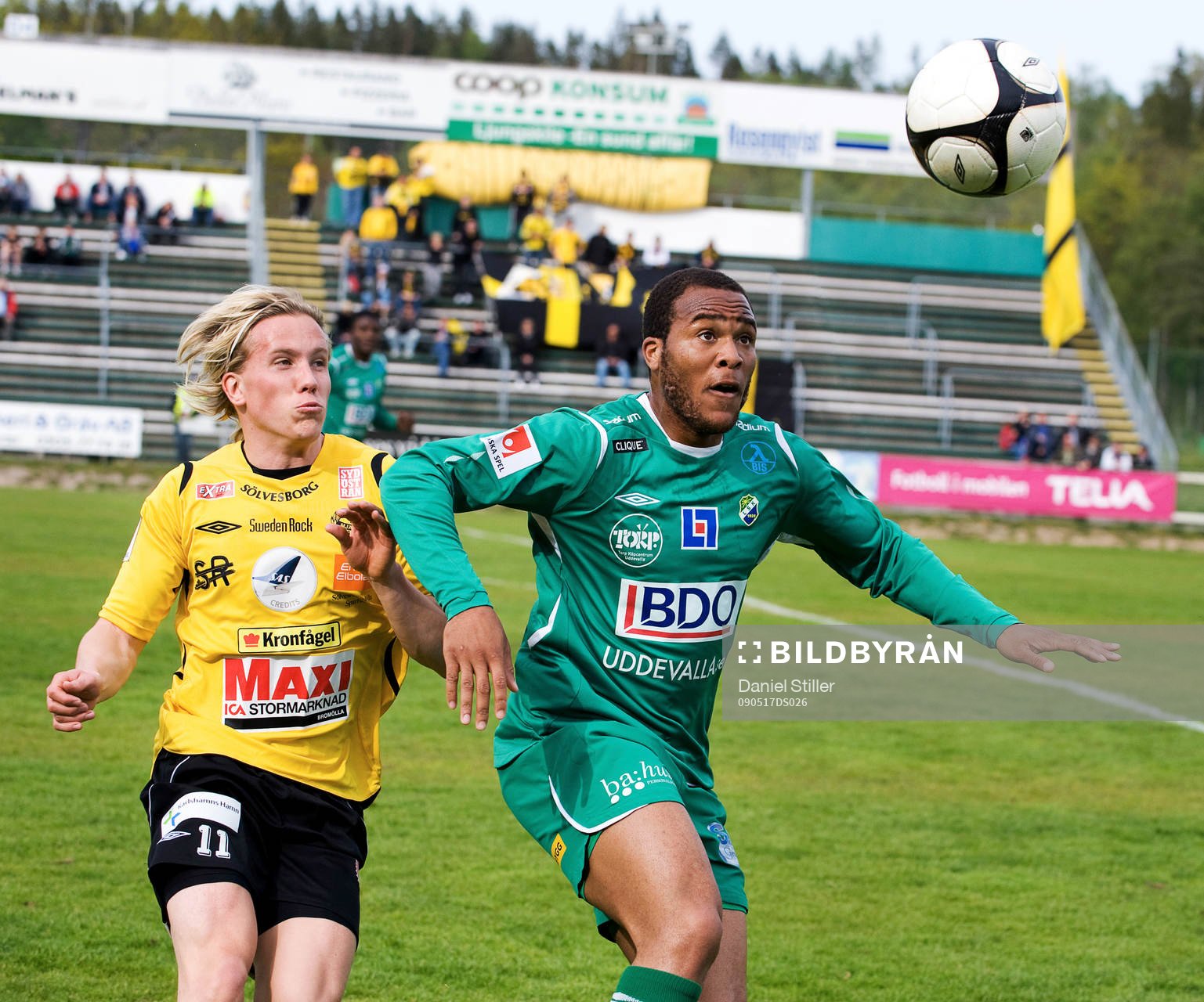 Samuel Oju, Ljungskile. Adam Berner, Mjällby