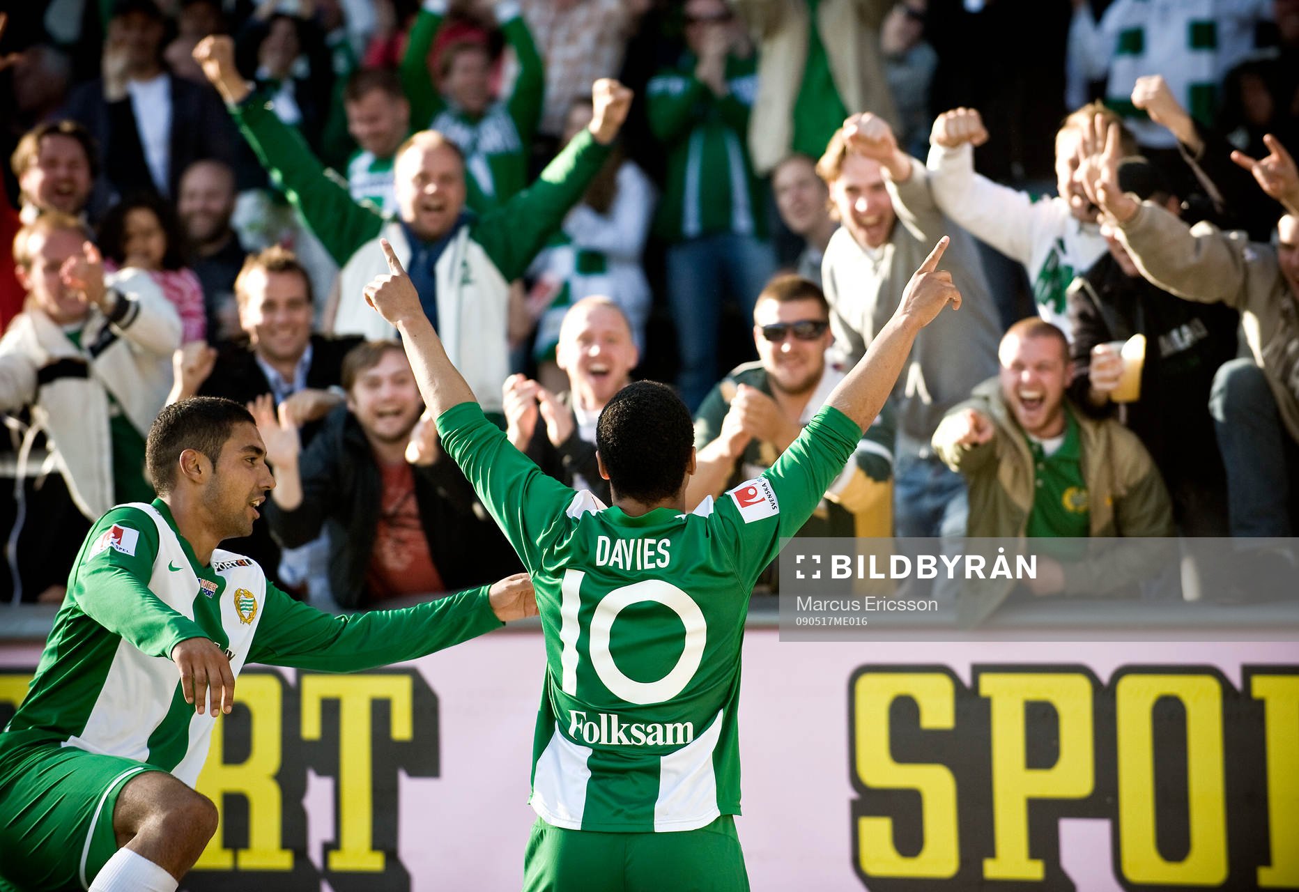 Sebastian Castro Tello och Charlie Davies, Hammarby jubel