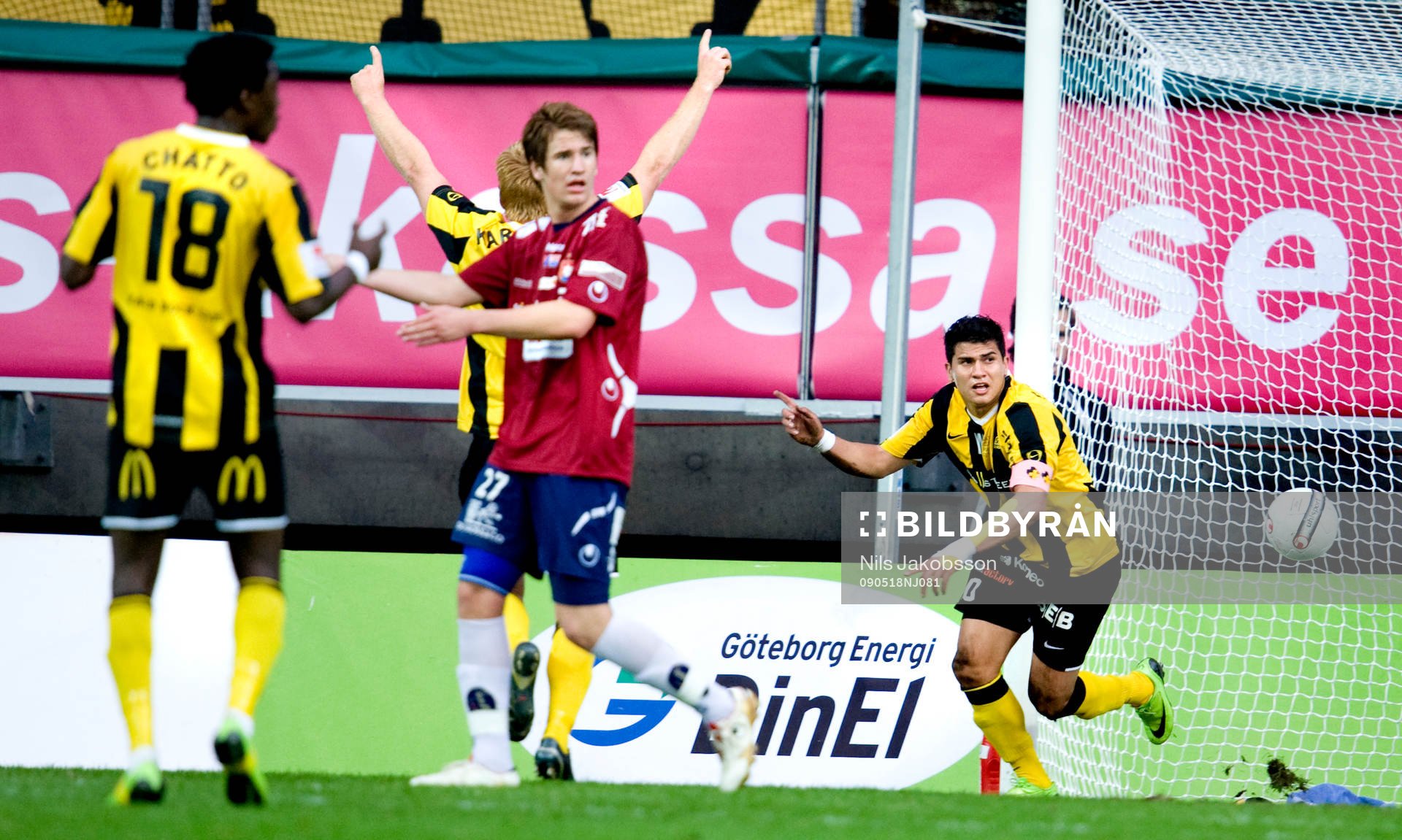 Paulinho, Häcken, jubel, Örgryte depp