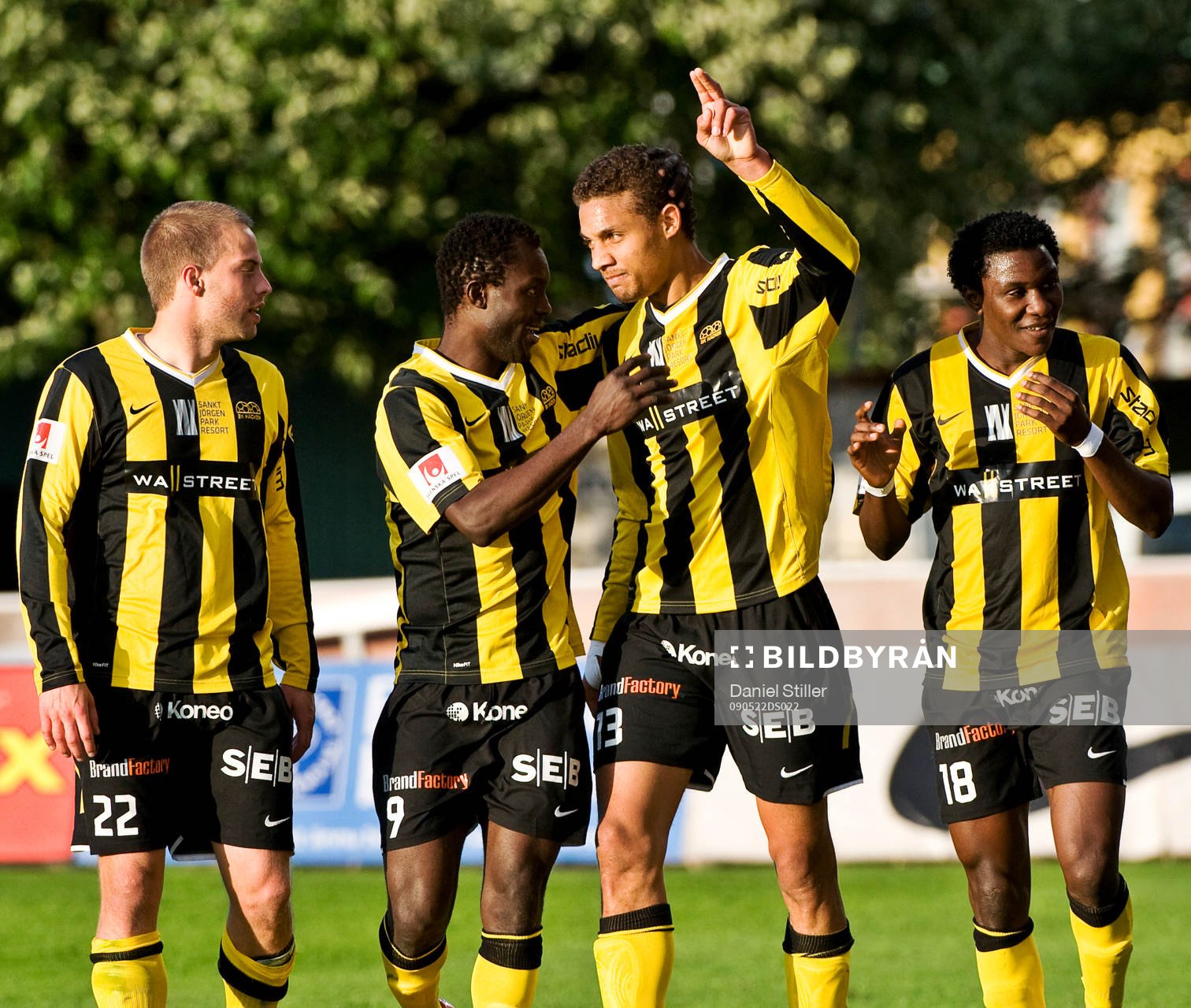 Mathias Ranégie, Häcken, gör 2 mål i matchen, jubel