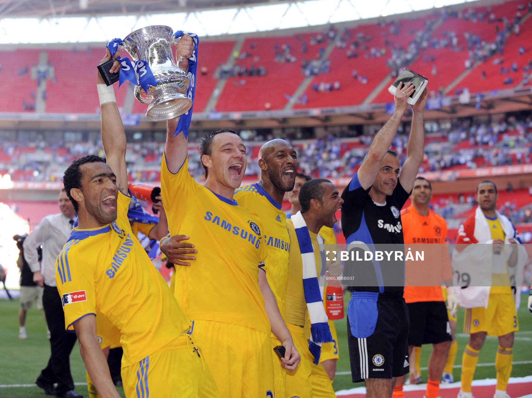 Jose Bosingwa, John Terry, Nicolas Anelka och Ashley Cole,