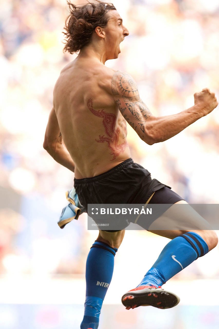 Zlatan Ibrahimovic, glädje, jubel över att ha vunnit