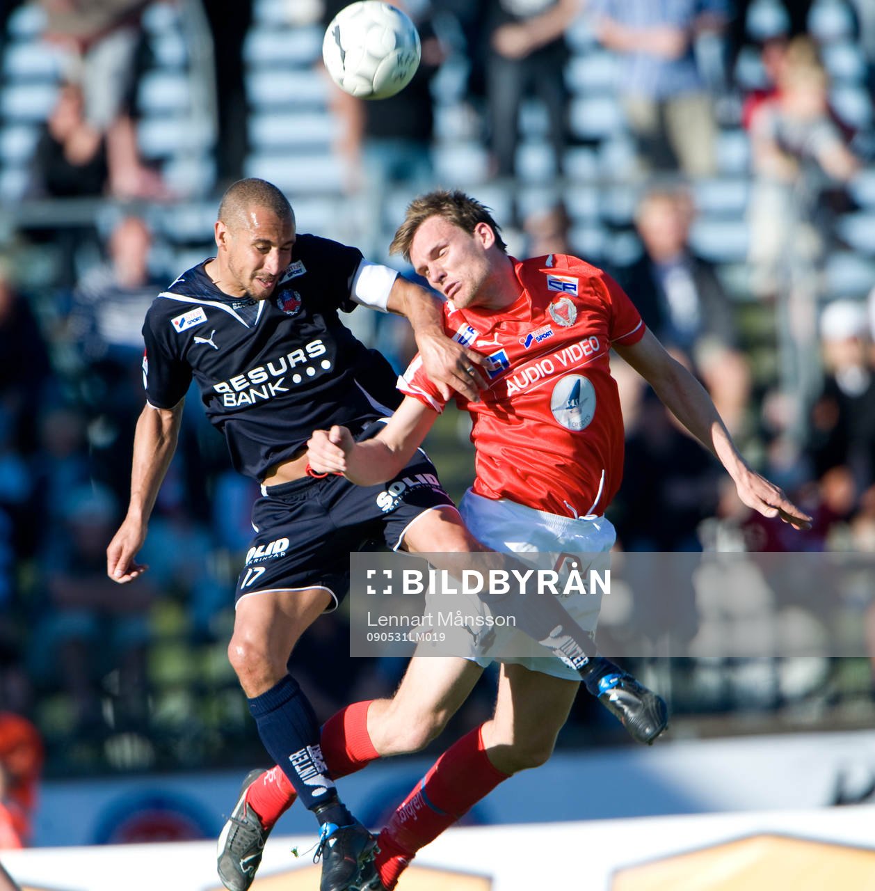 Henrik Larsson och Marcus Lindberg, nickduell