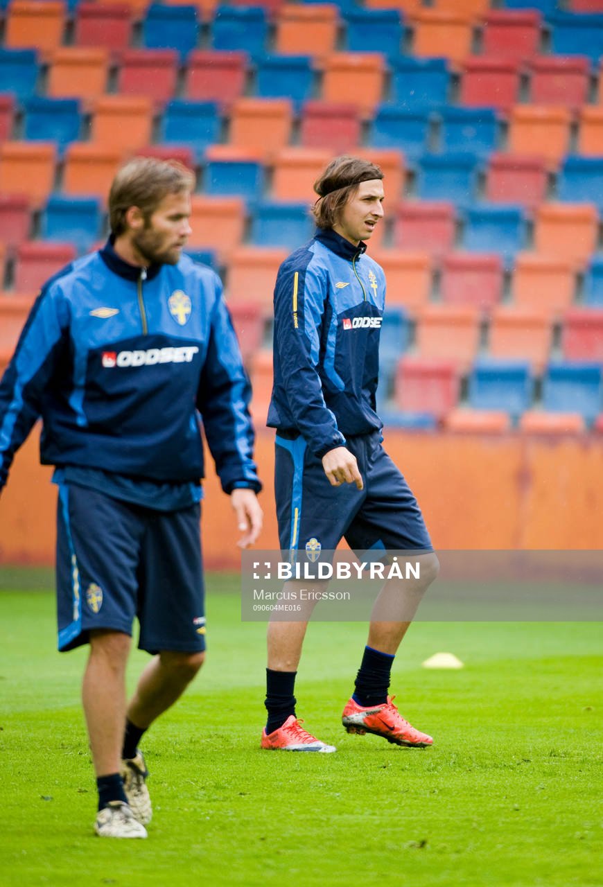 Olof Mellberg och Zlatan Ibrahimovic