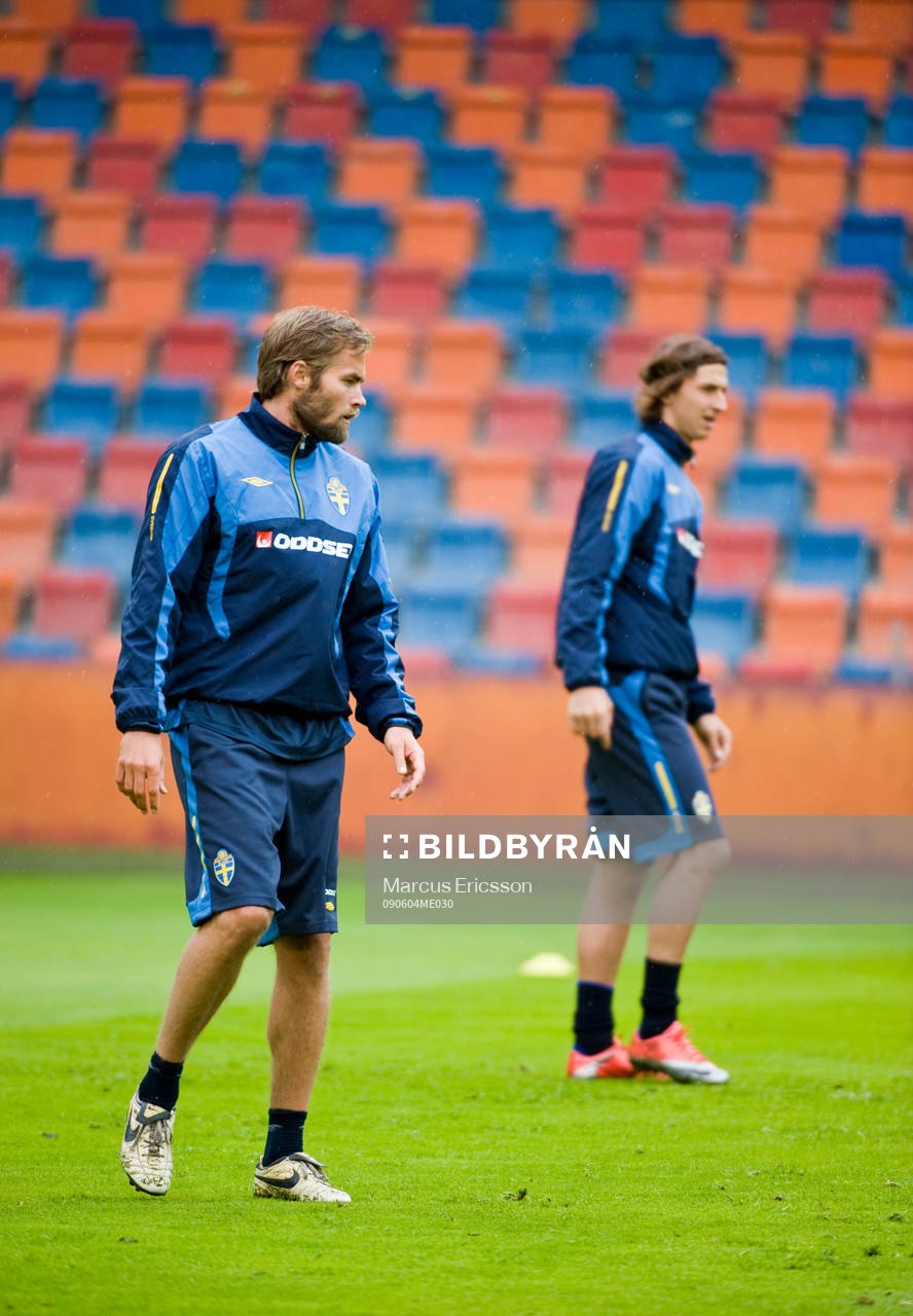 Olof Mellberg och Zlatan Ibrahimovic