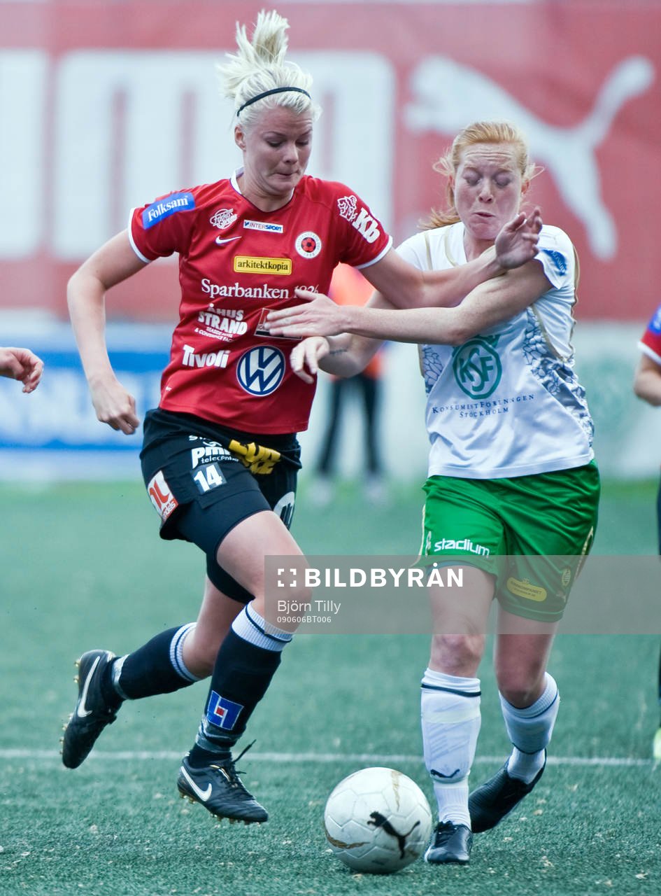 Emma Sjödahl,  Kristianstad och Lisa Björkvik, Hammarby