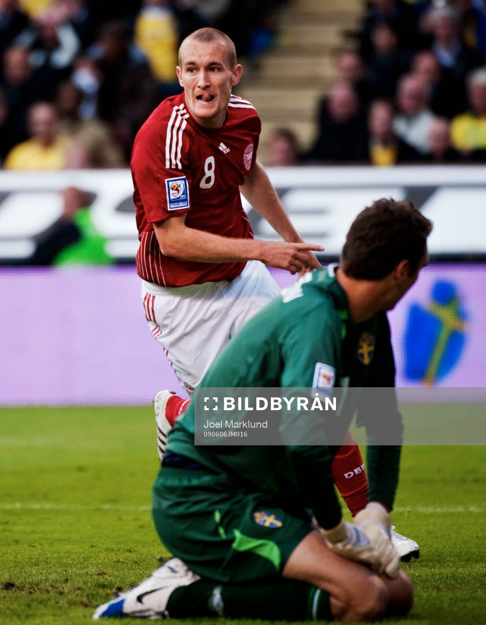 Thomas Kahlenberg, Danmark, jubel och Andreas Isaksson,