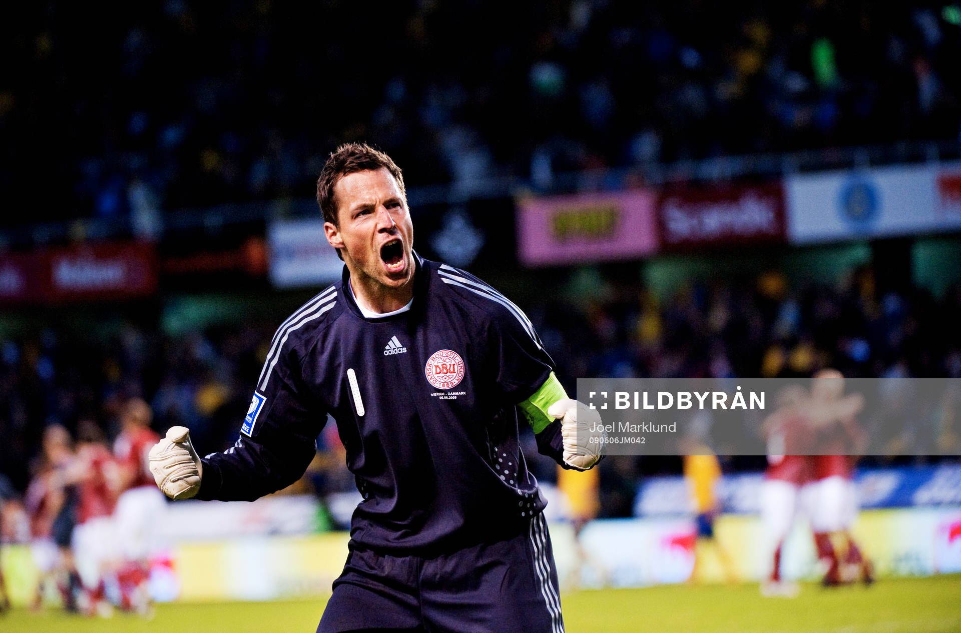 Thomas Sorensen, målvakt, Danmark, jubel