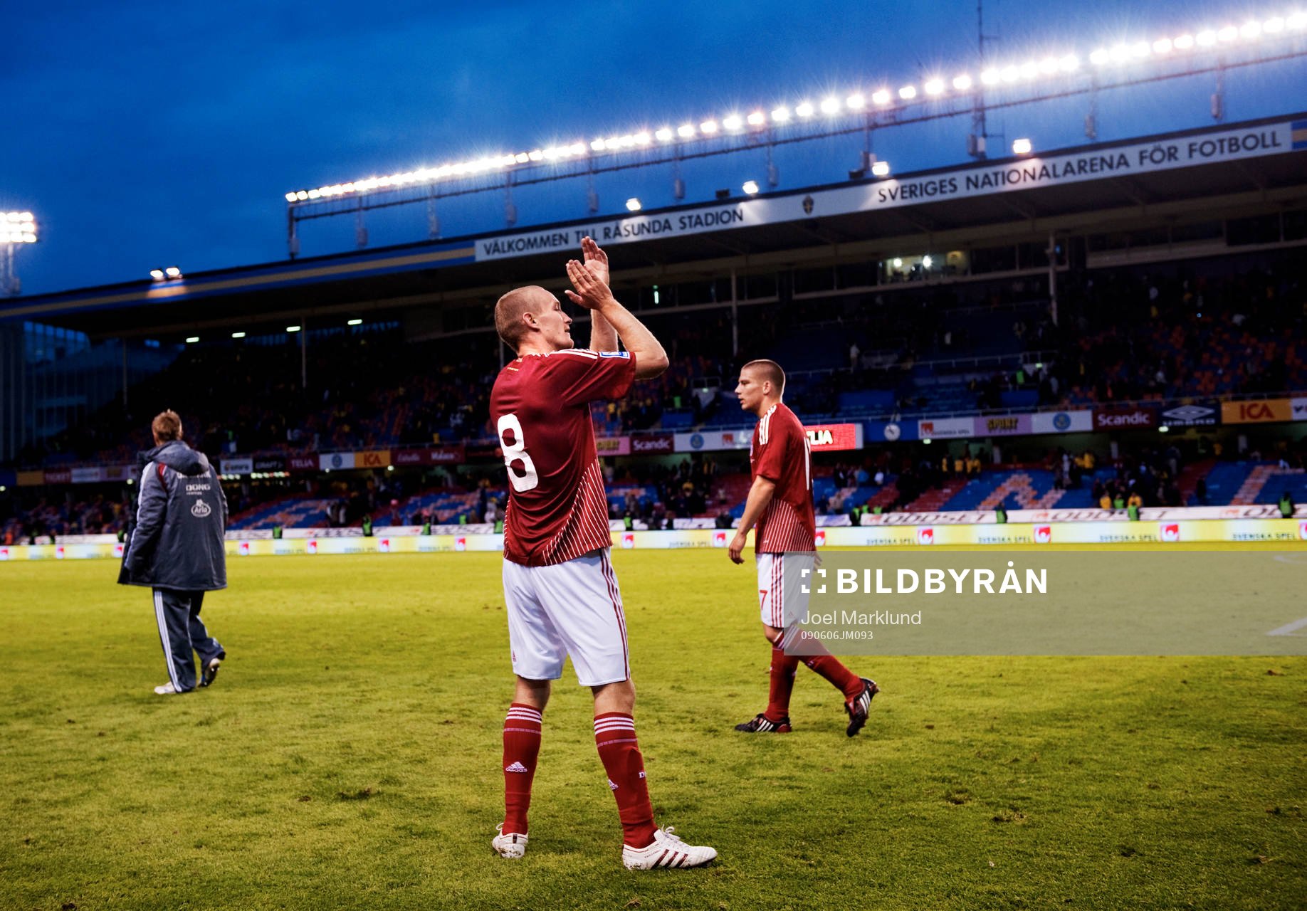  Matchvinnaren Thomas Kahlenberg, Danmark, jubel efter vinsten.