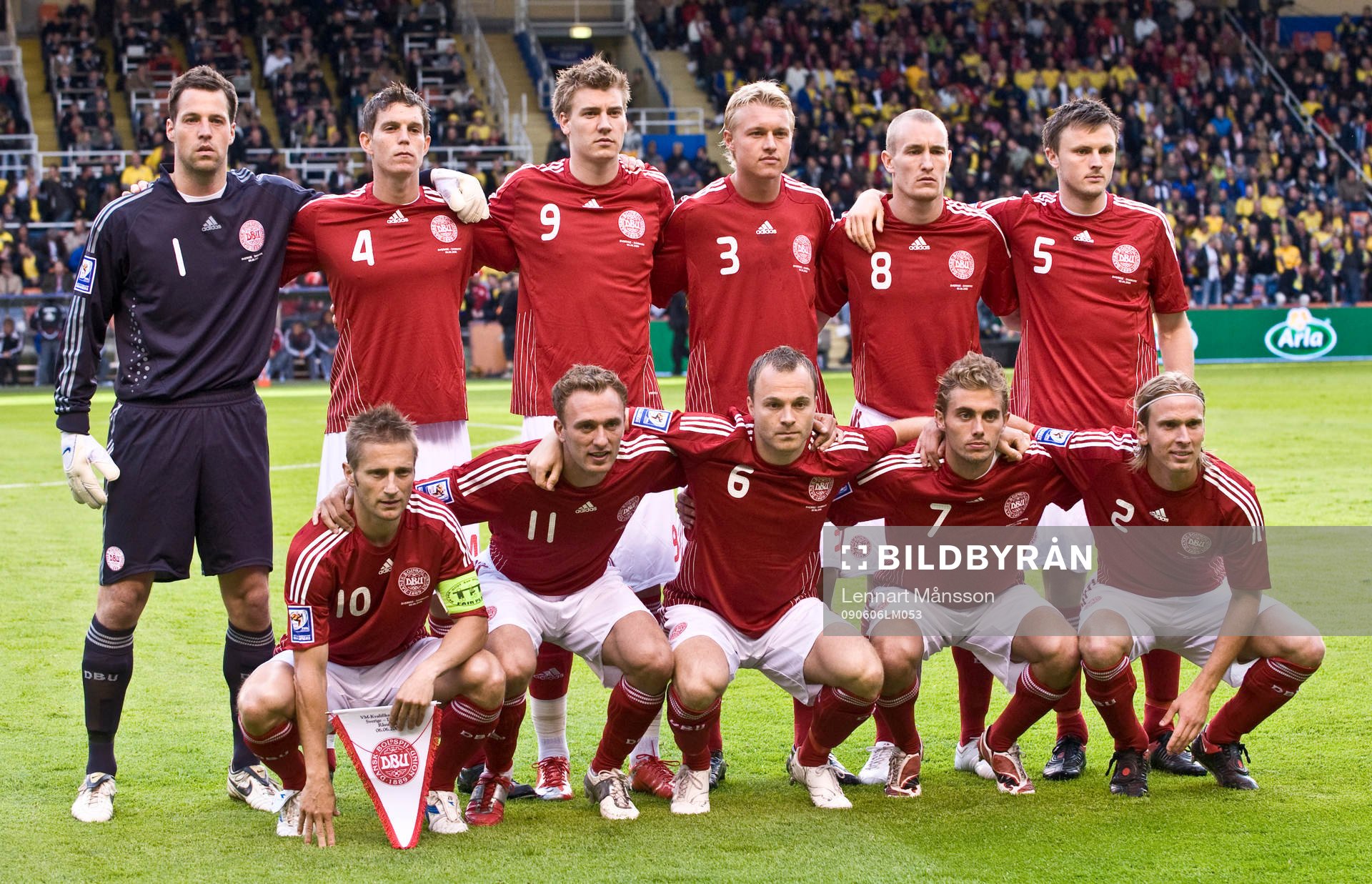 Lagbild. Bakre raden fr v: Thomas Sörensen, målvakt,