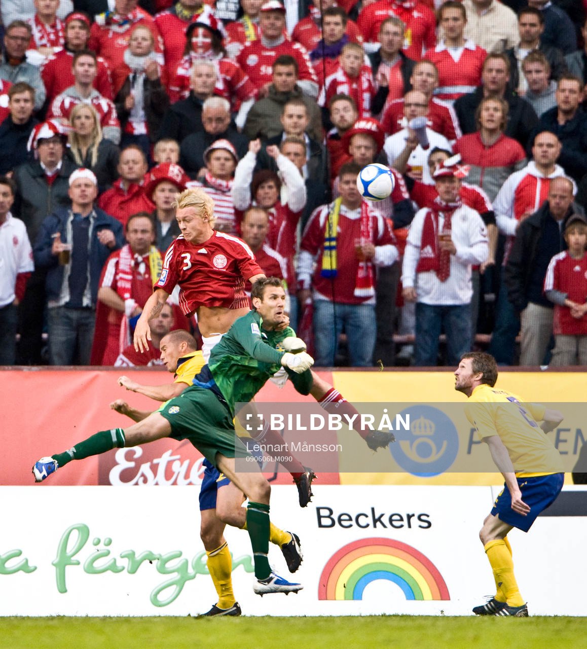 Simon Kjaer, Danmark och Andreas Isaksson, målvakt,