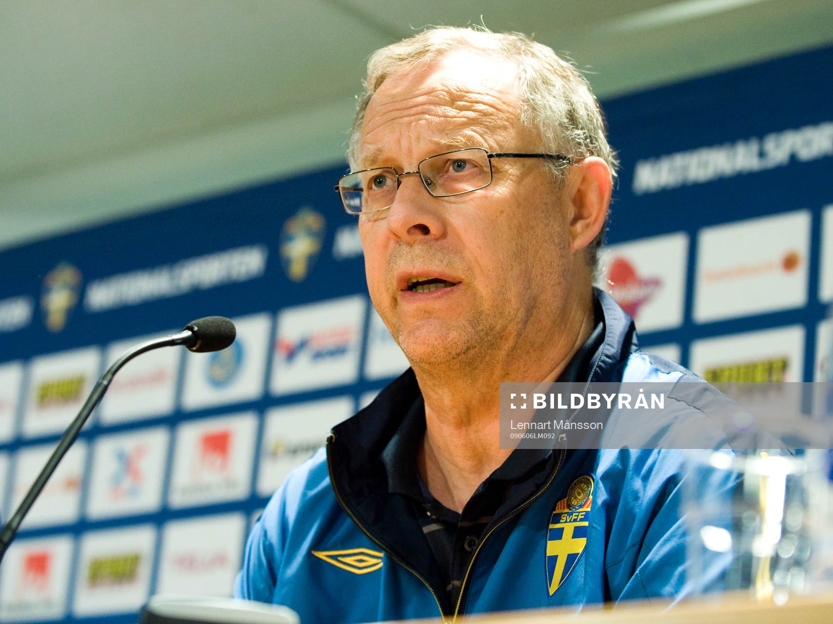 Lars Lagerbäck, förbundskapten, på