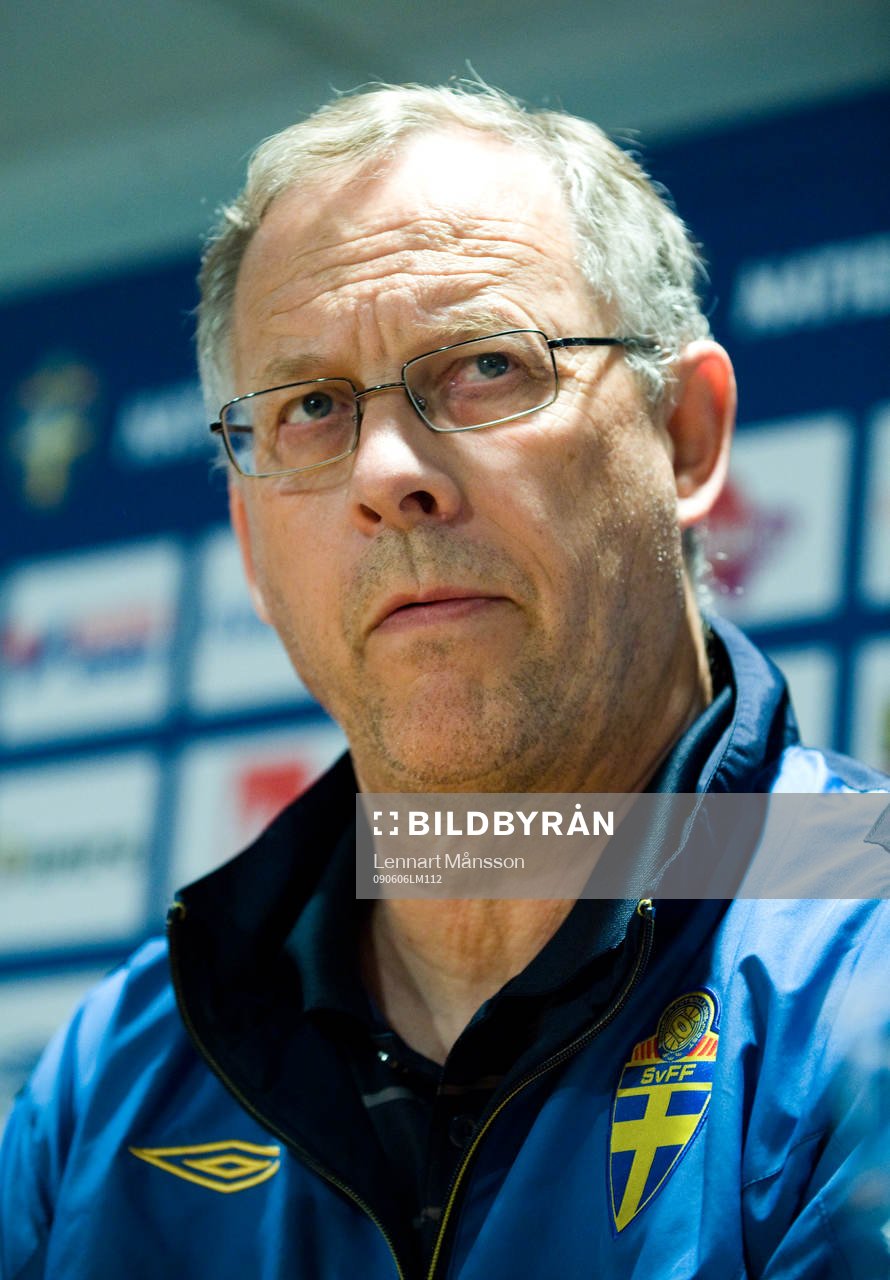 Lars Lagerbäck, förbundskapten, på