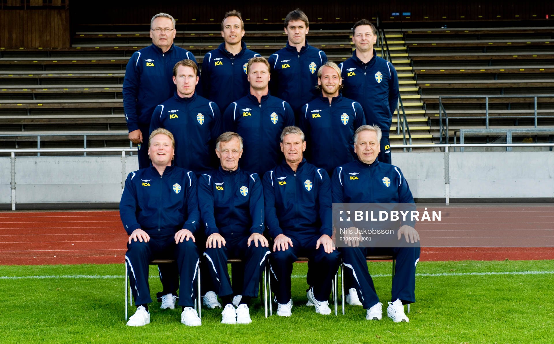 Fotboll, Sverige u21, lagbild, bakre raden fr v; Jonas