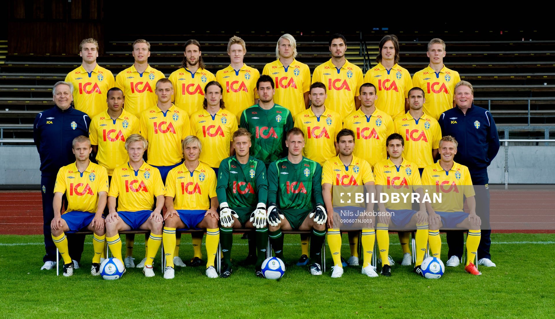 Fotboll, Sverige u21, lagbild. Bakre raden fr v, Rasmus
