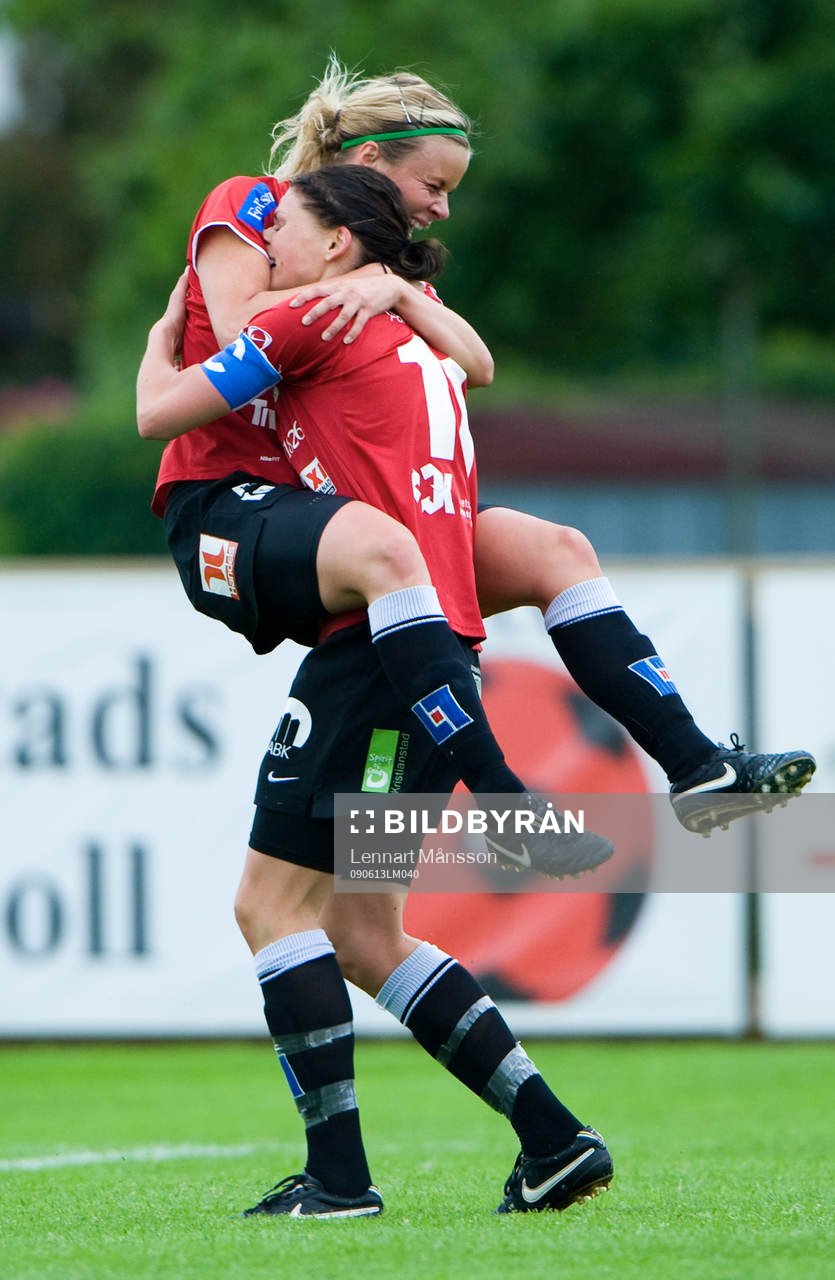 1-0, lagkapten Susanne Moberg, Kristianstad. Äntligen jubel