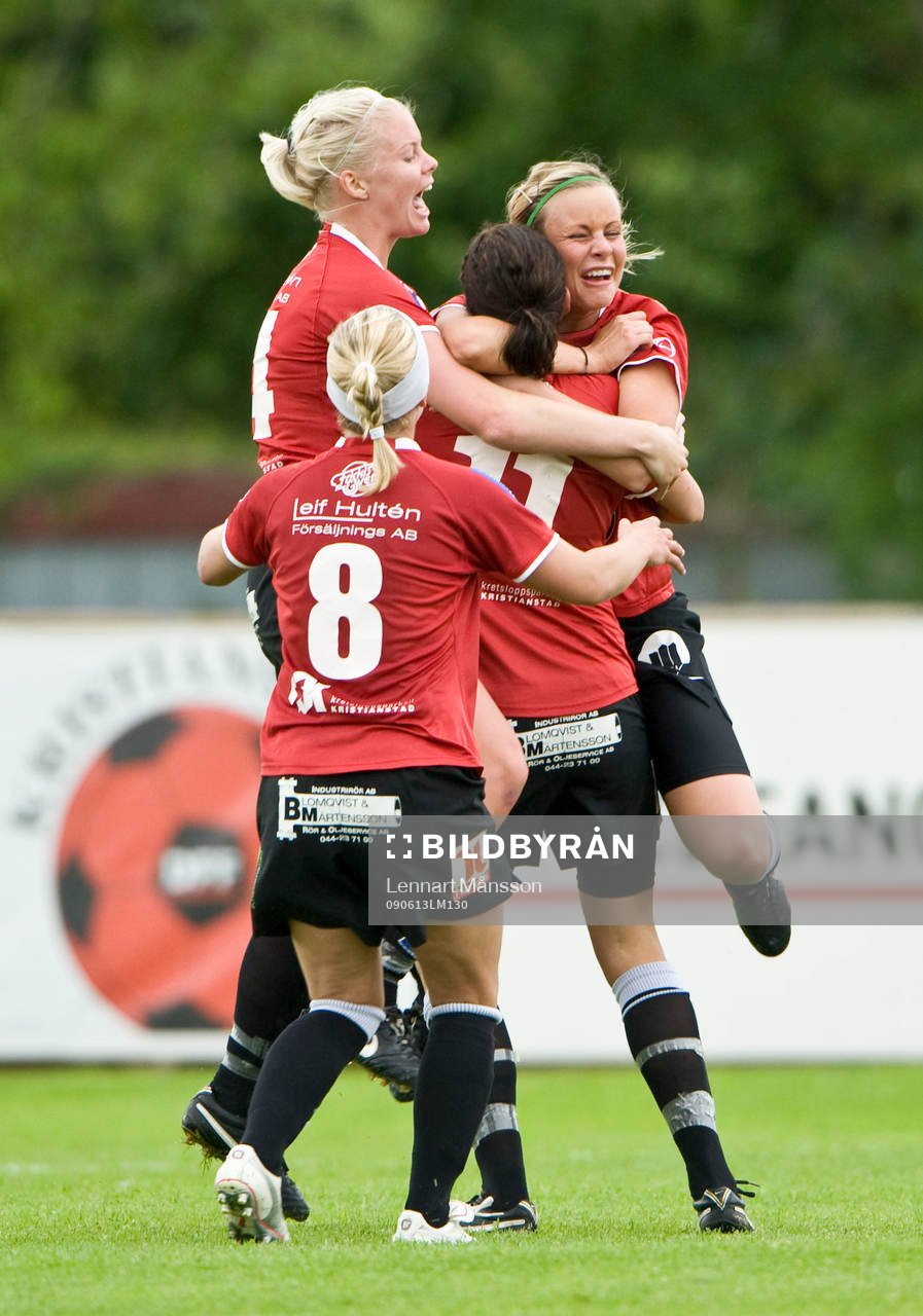 Emma Sjödahl och Sofie Andersson, glädje, jubel
