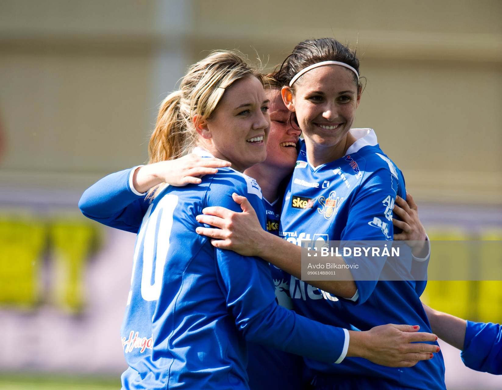  Linda Fransson, Kathryn Gill, Sunnanå, jubel