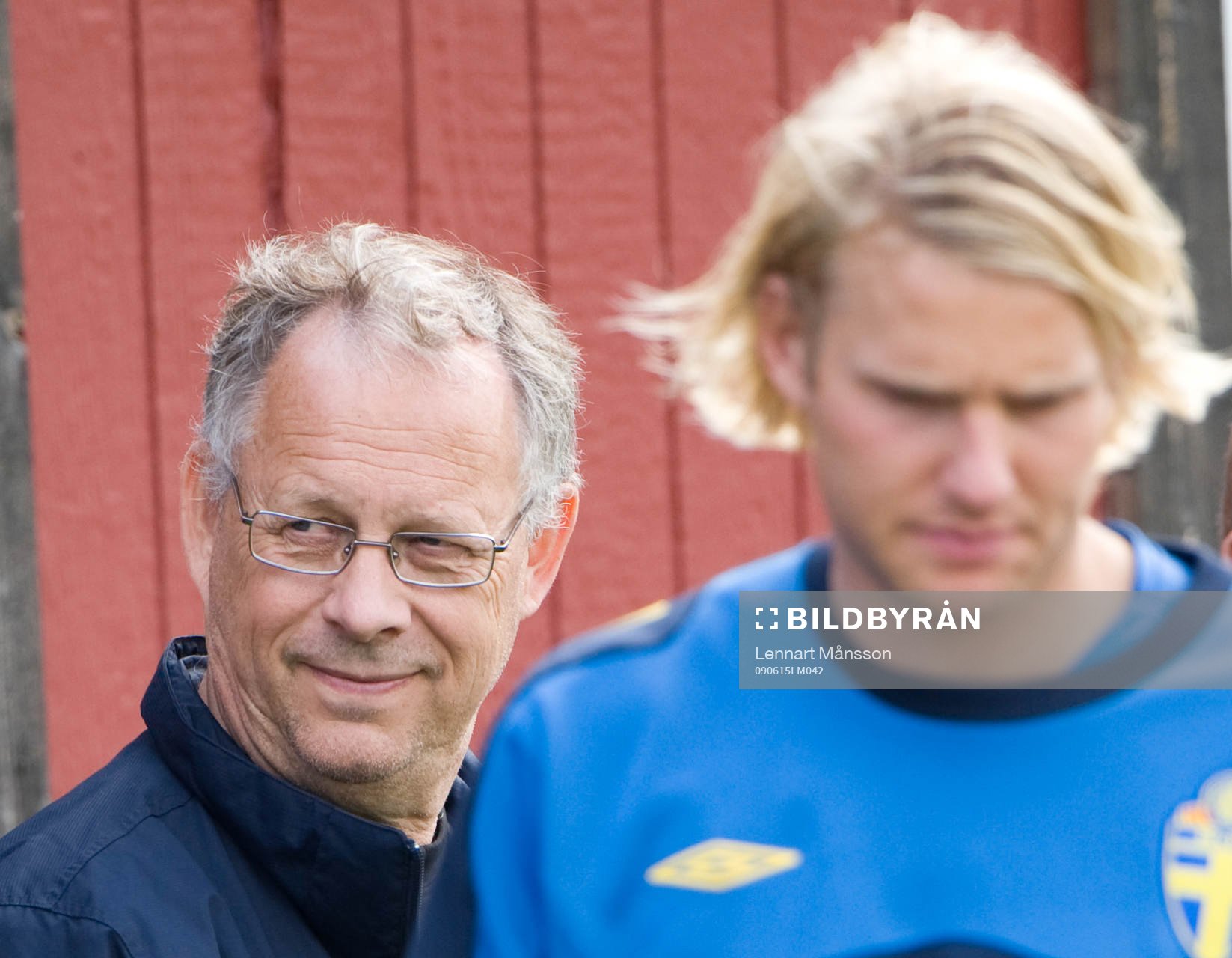 Förbundskapten Lars Lagerbäck på U21-träningen, här