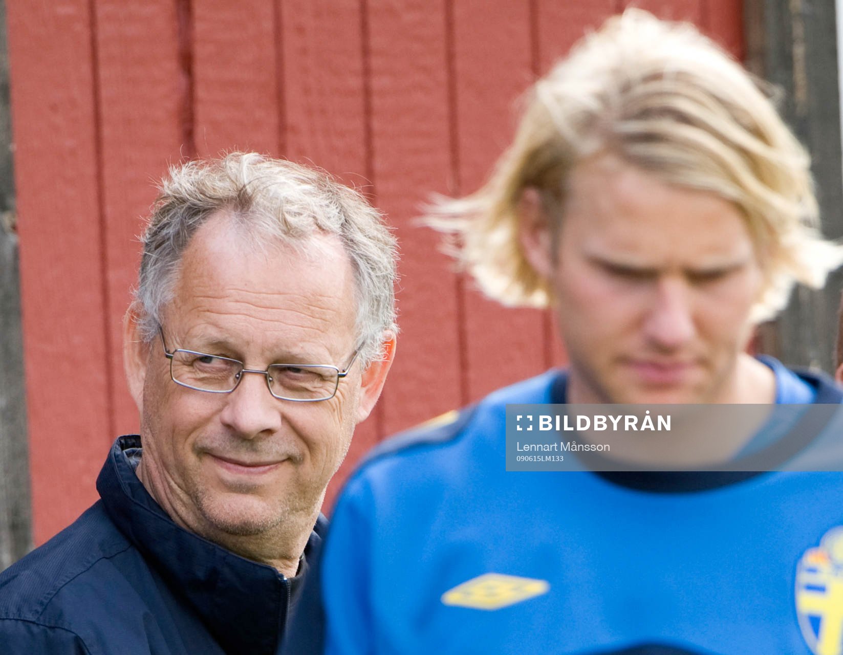 Förbundskapten Lars Lagerbäck på U21-träningen, här
