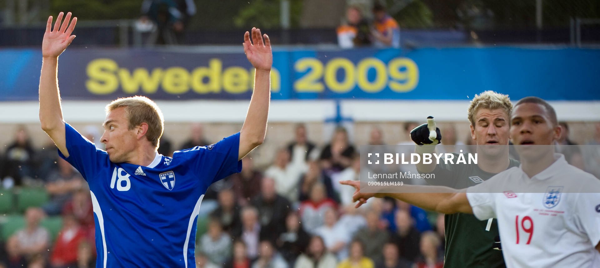 Jussi Vasara, Finland, Kieran Gibbs, England och Joe Hart,