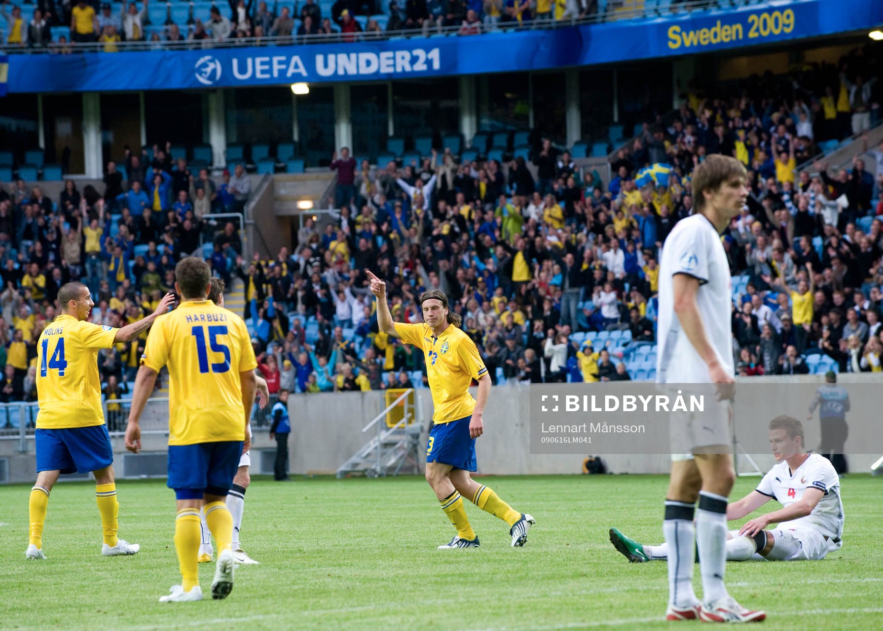 5-1 Gustav Svensson, jubel. Vitryssland, depp
