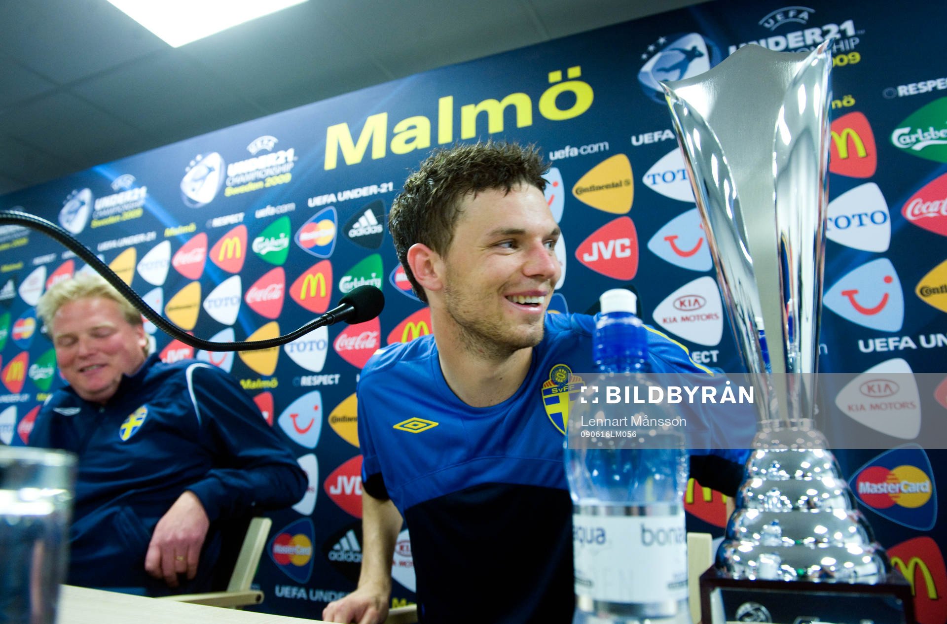 Hjälten Marcus Berg och förbundskapten Jörgen