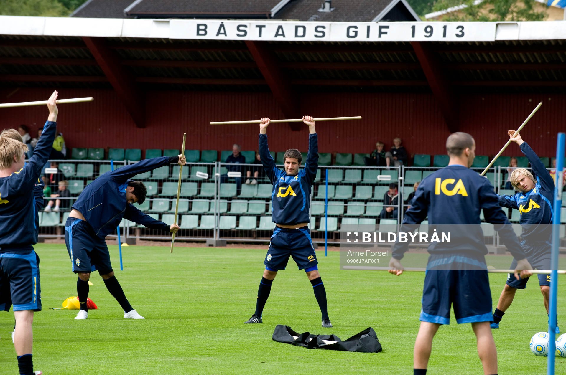 Svensk träning på idrottsplatsen i Båstad. Gabriel