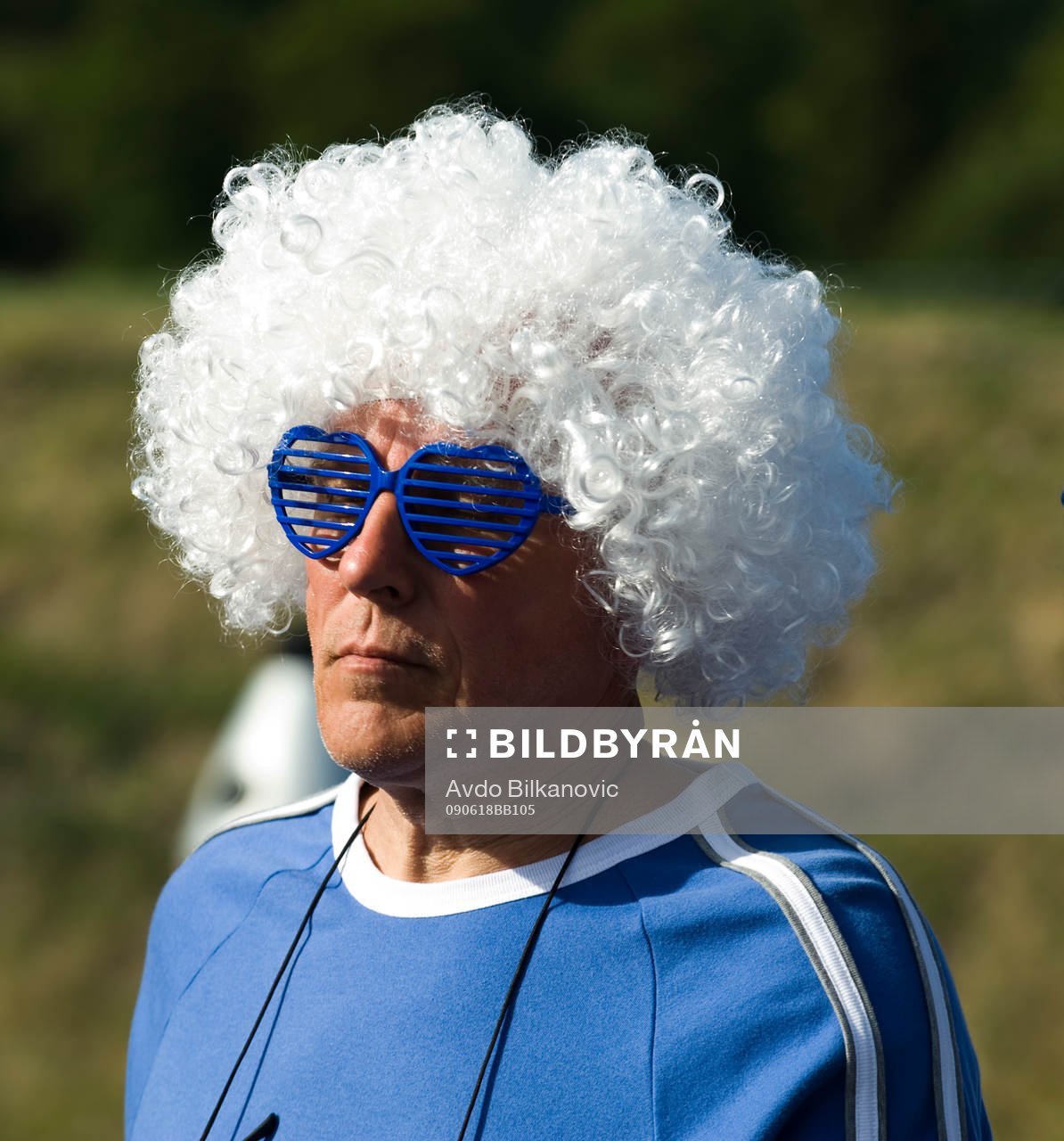 Åskådare, supporter, peruk, hår