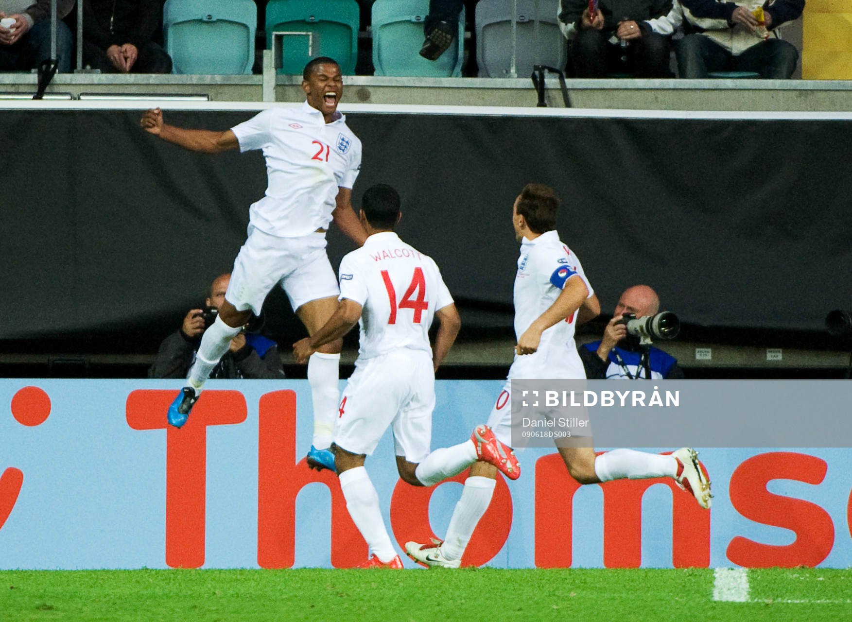 Fraizer Campbell, England, jubel