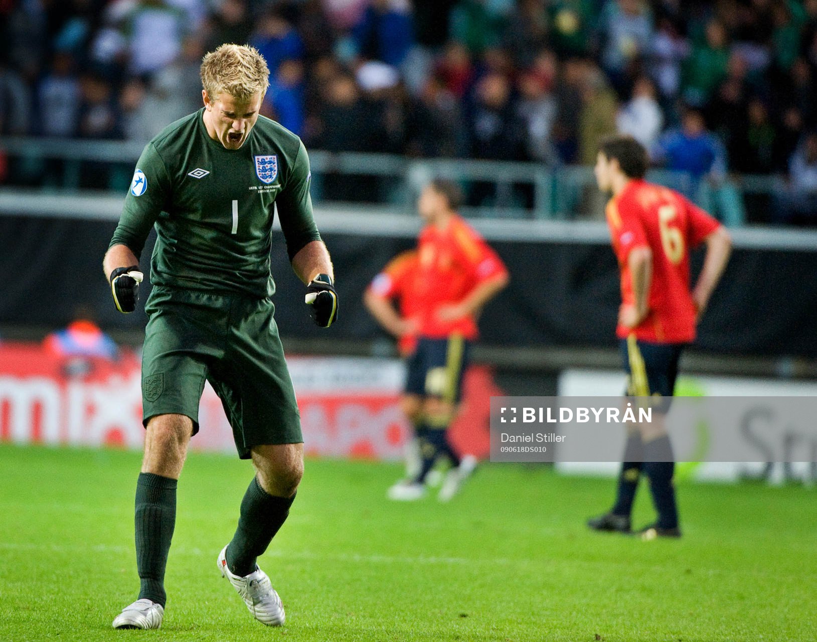 Joe Hart, målvakt, England, jubel