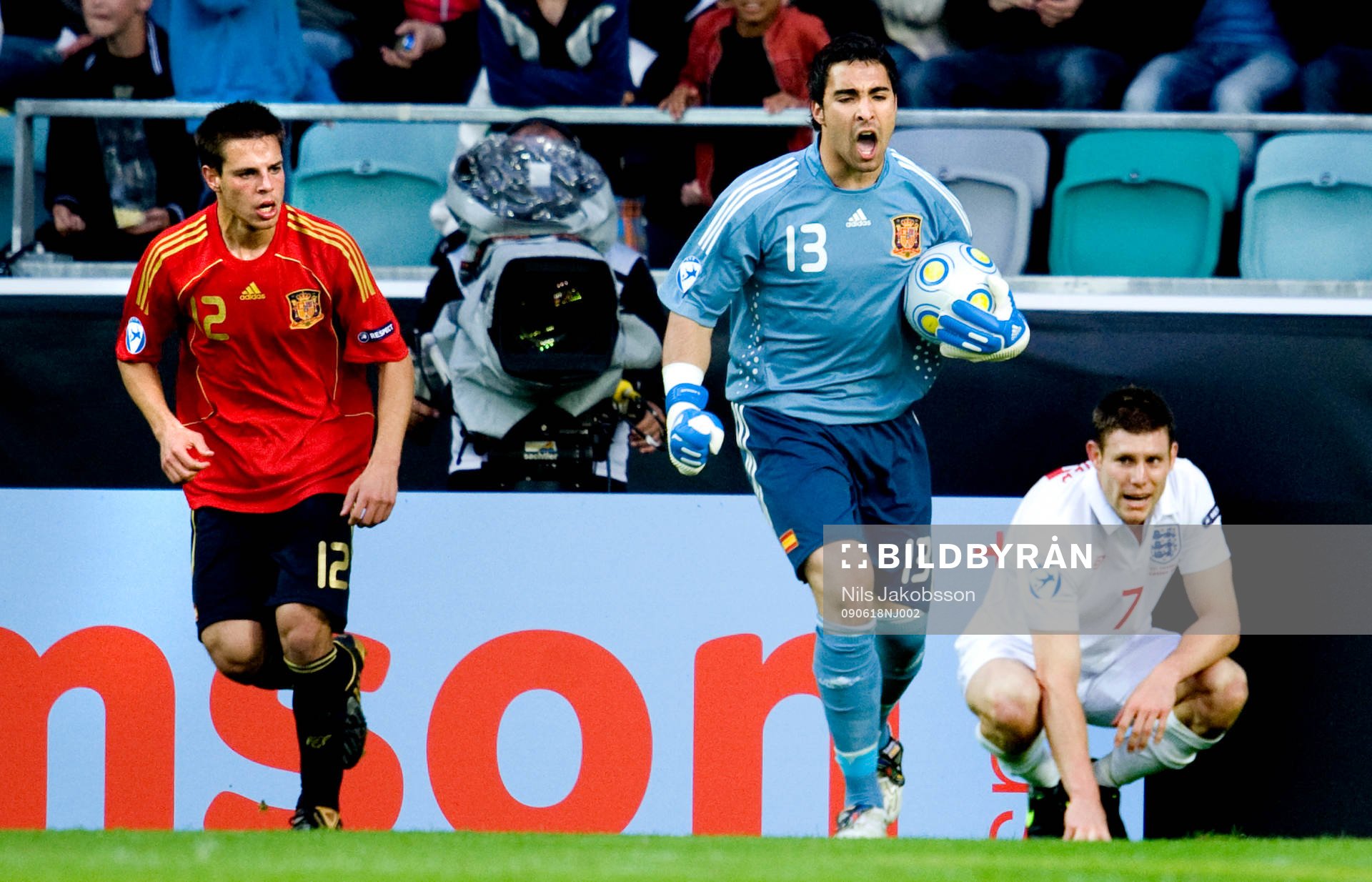 Sergio Ansenjo, målvakt, Spanien, jubel