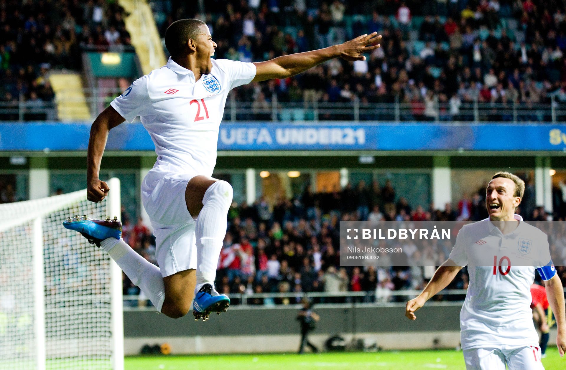 Fraizer Campbell, England jubel, glädje