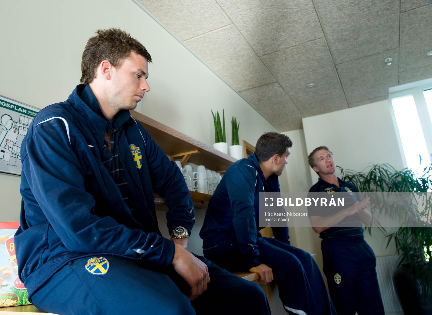 Marcus Berg, Labinot Harbuzi och Göran Göransson, Sverige