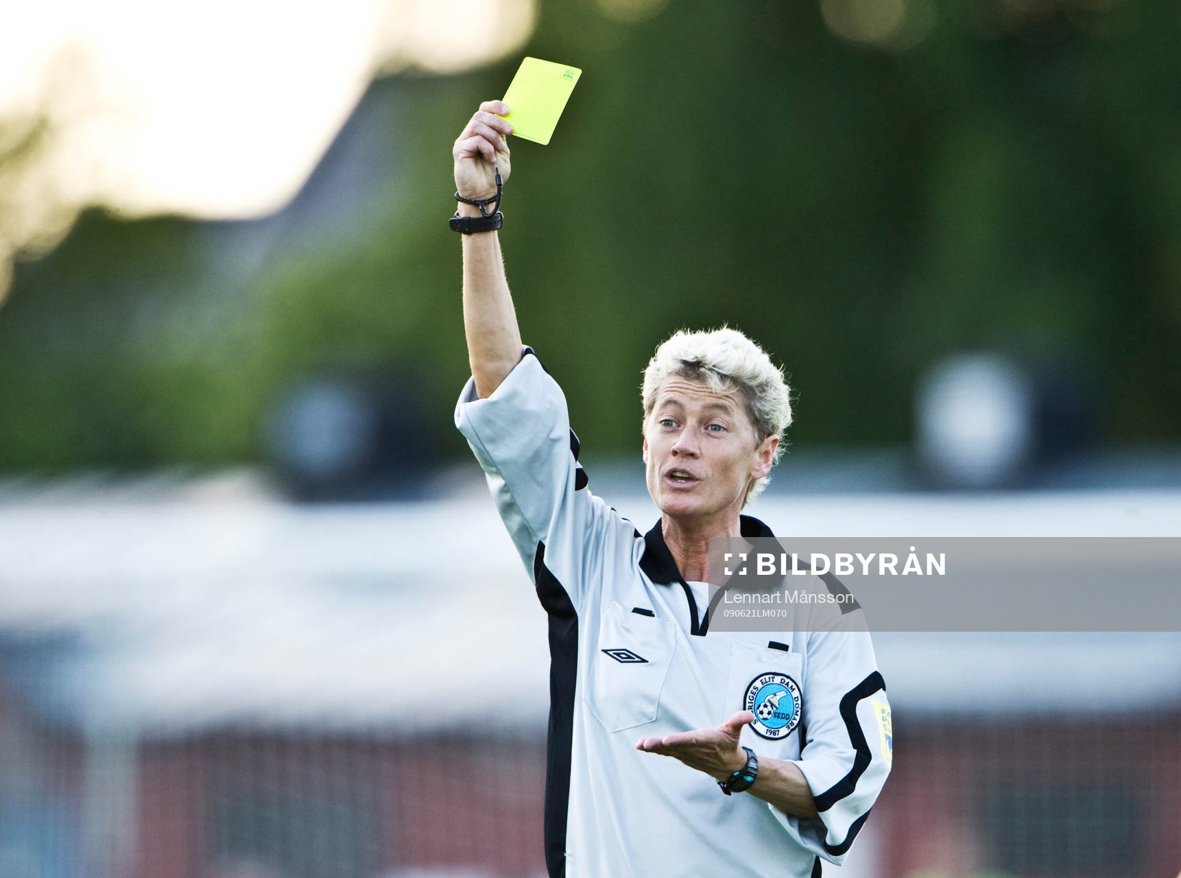 Marie-Louise Svanström, domare, varning, gult kort