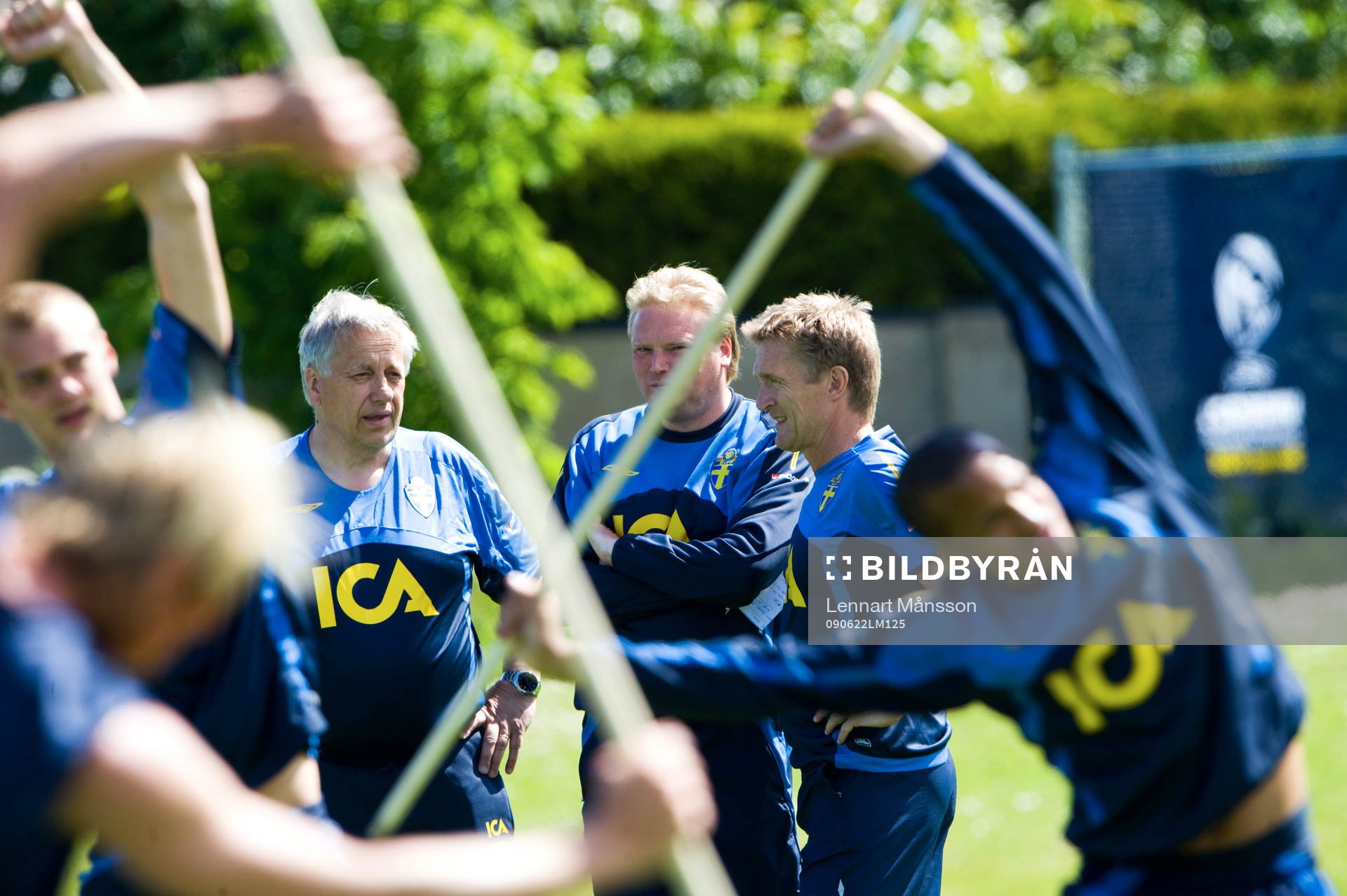Förbundskapten Tommy Söderberg och Jörgen Lennartsson
