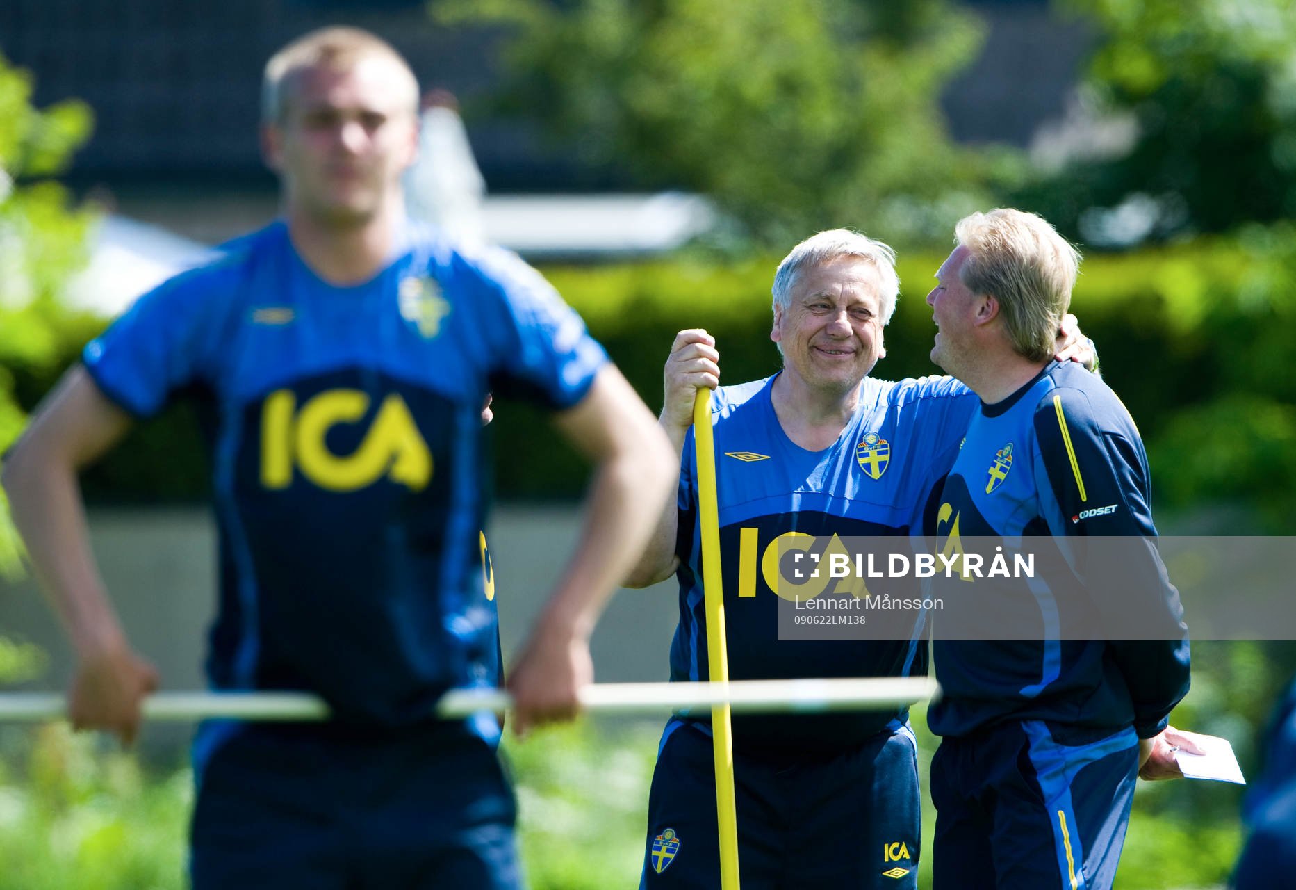 Förbundskapten Tommy Söderberg och Jörgen Lennartsson