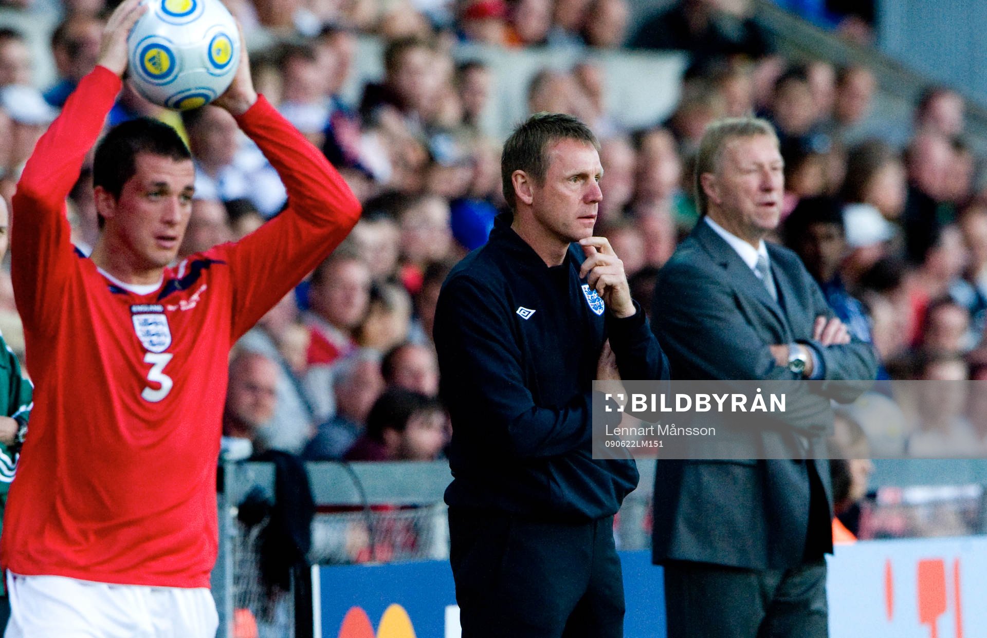 Stuart Pearce, förbundskapten, England och Horst Hrubesch,